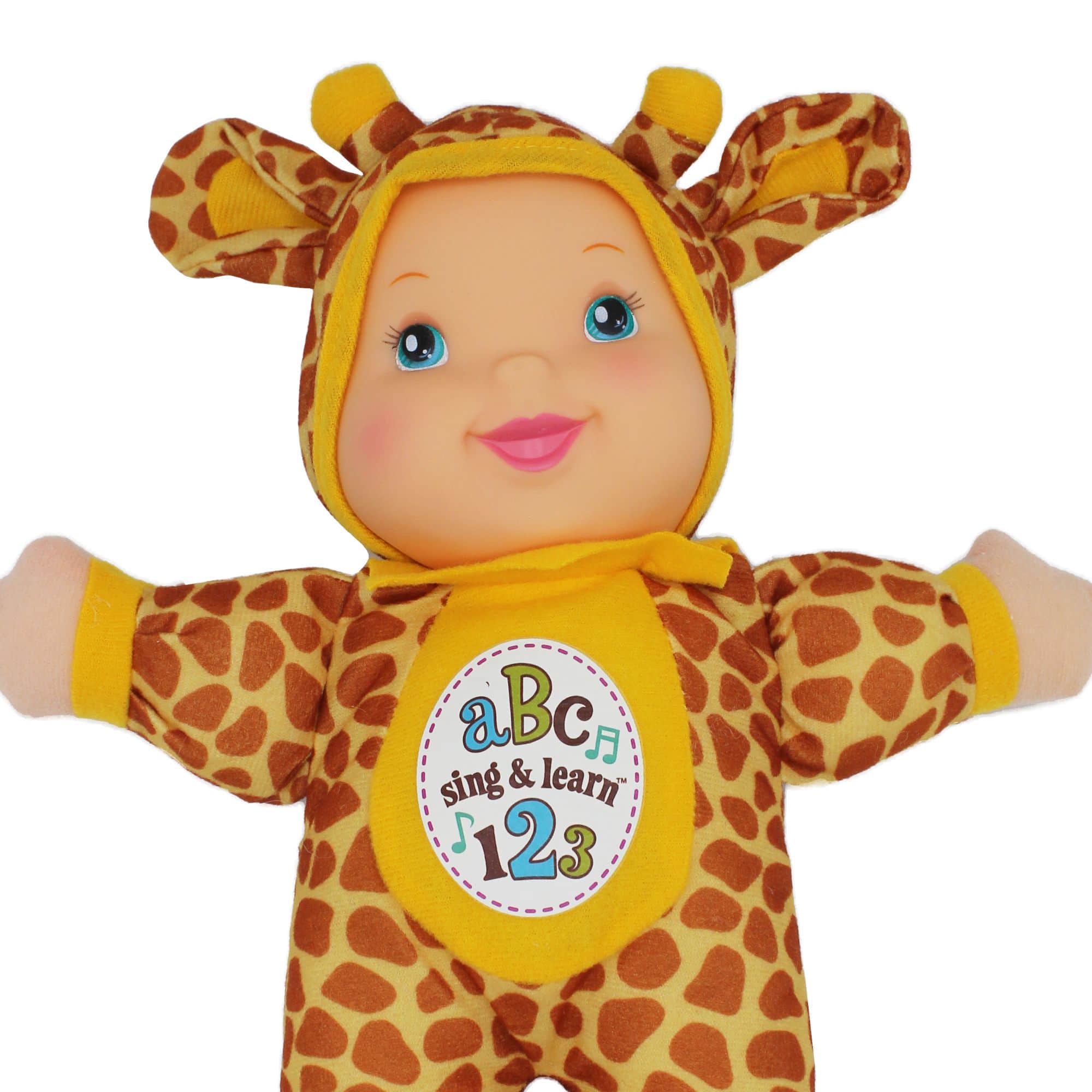 Goldberger Baby&#x27;s First&#xAE; Sing &#x26; Learn&#x2122; 11&#x22; Baby Doll with Giraffe Print Outfit