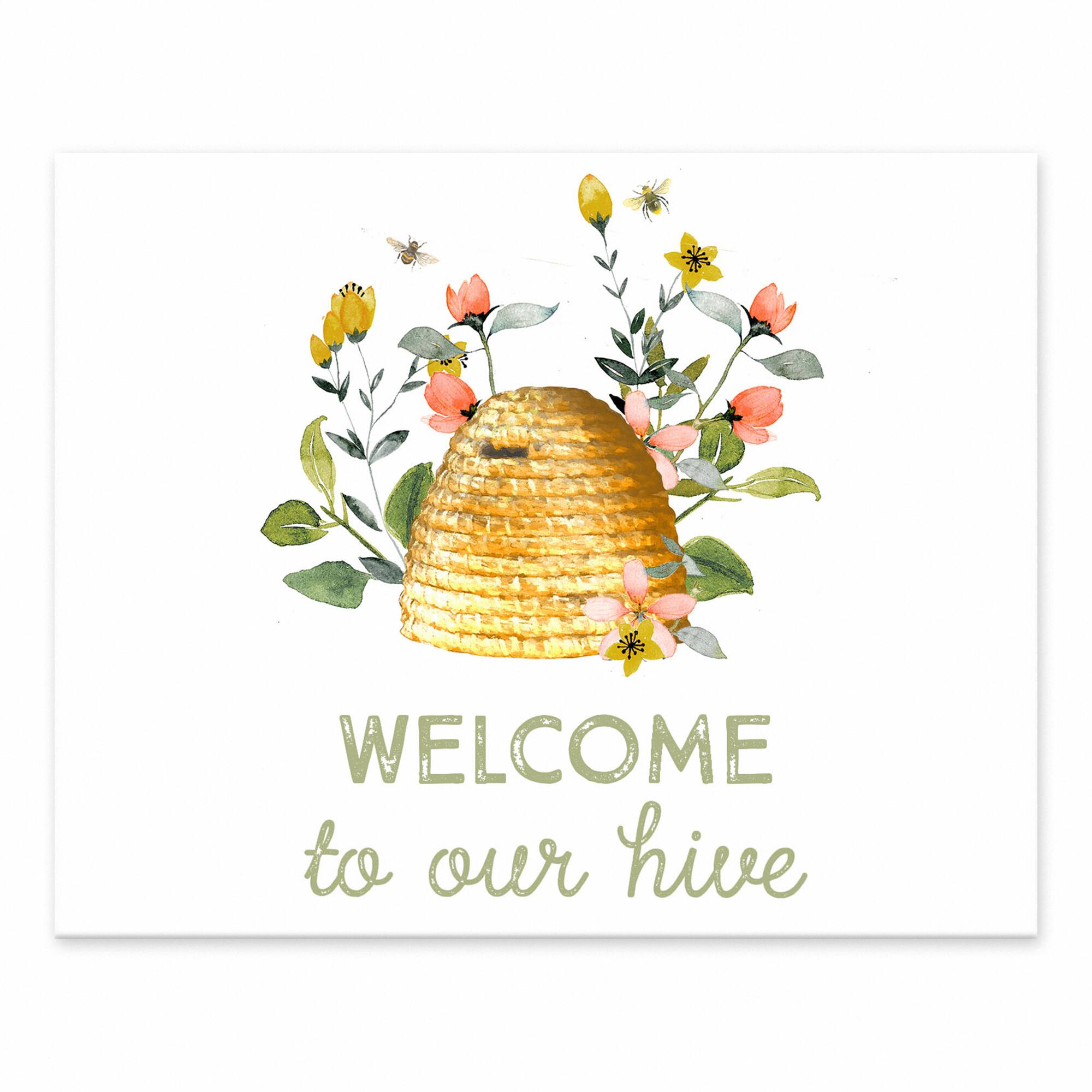 Welcome to our hive floral 8x10 tabletop canvas michaels Welcome to our hive floral 8x10 tabletop canvas michaels