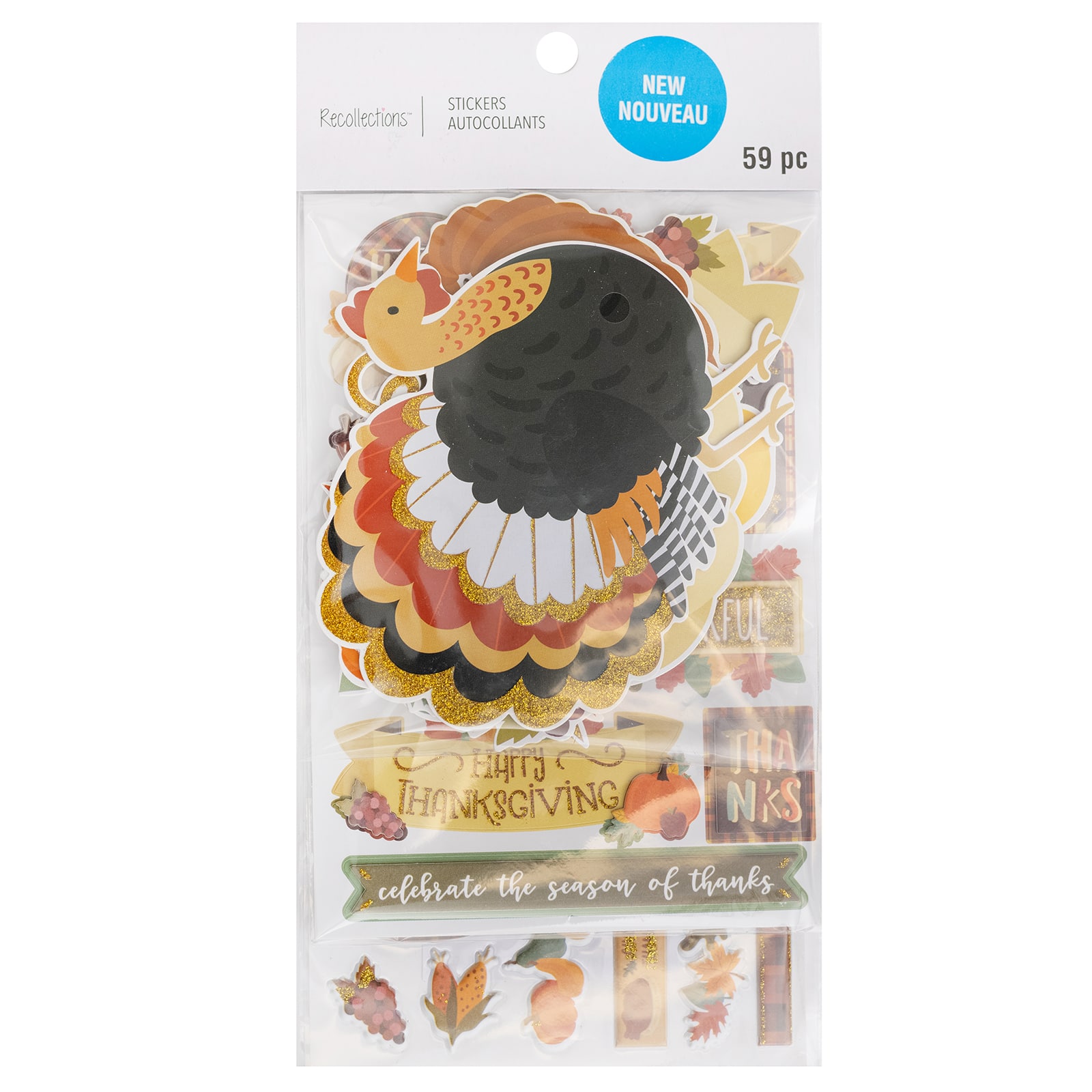 12 Pack: Thanksgiving Stickers by Recollections™