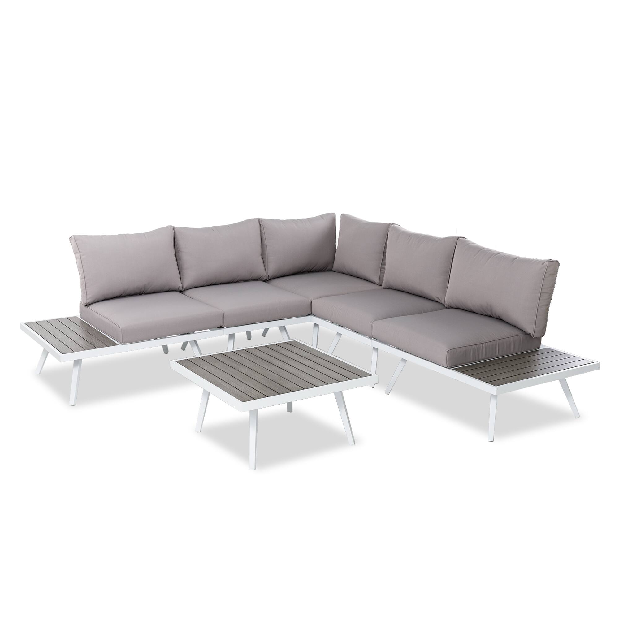 Aluminium outdoor corner discount sofa