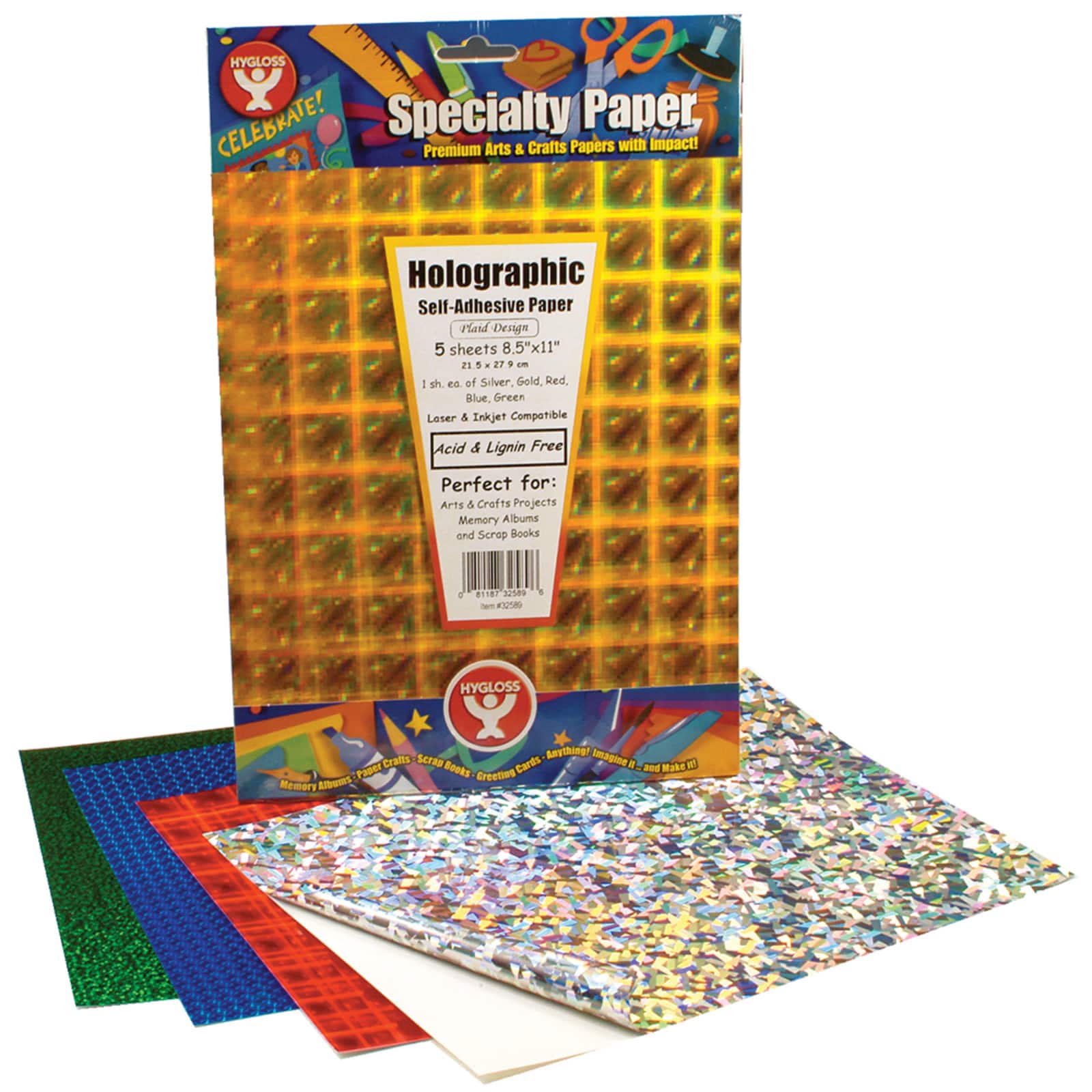 Hygloss® Sparkles Self-Adhesive Holographic Paper