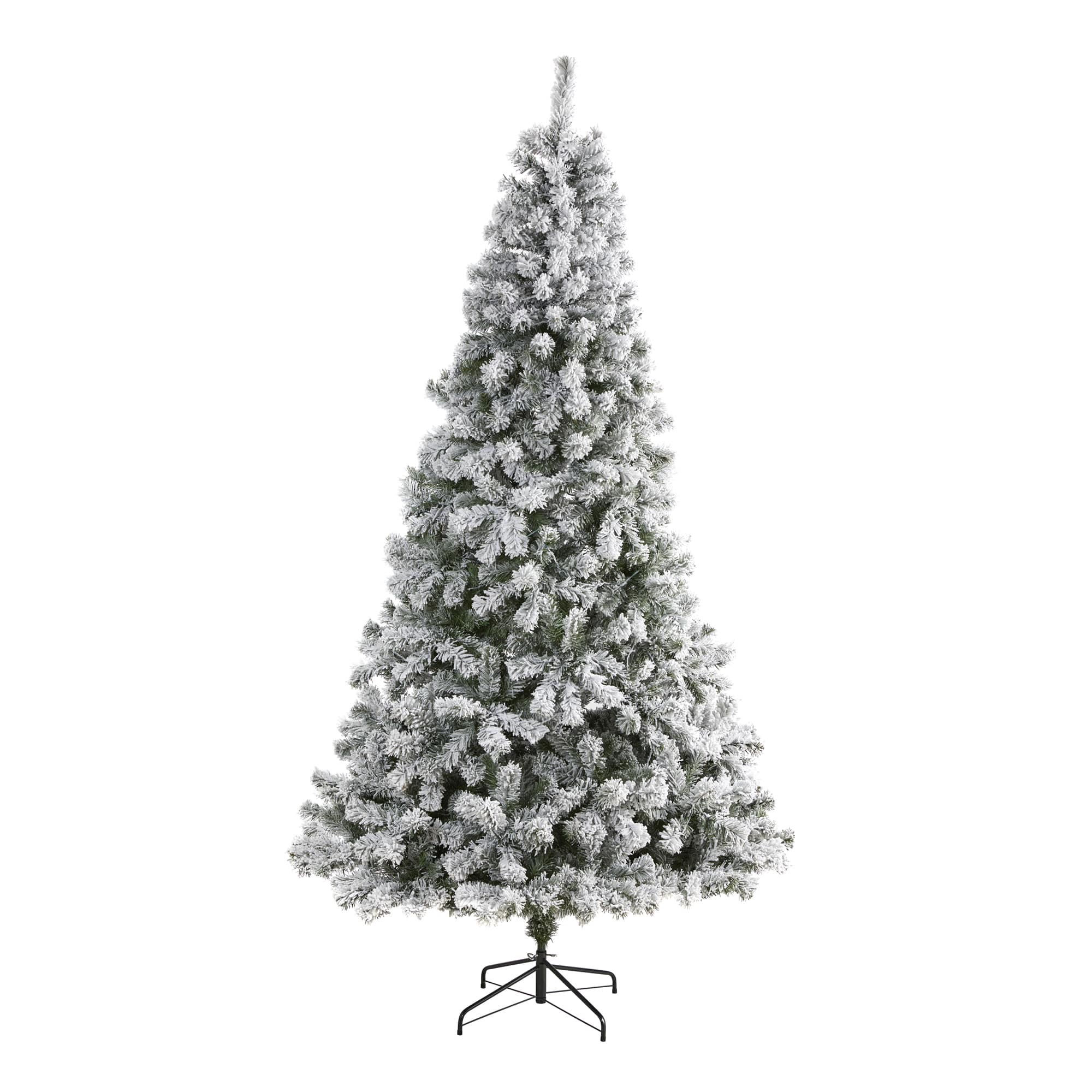 8ft. Unlit Flocked West Virginia Fir Artificial Christmas Tree