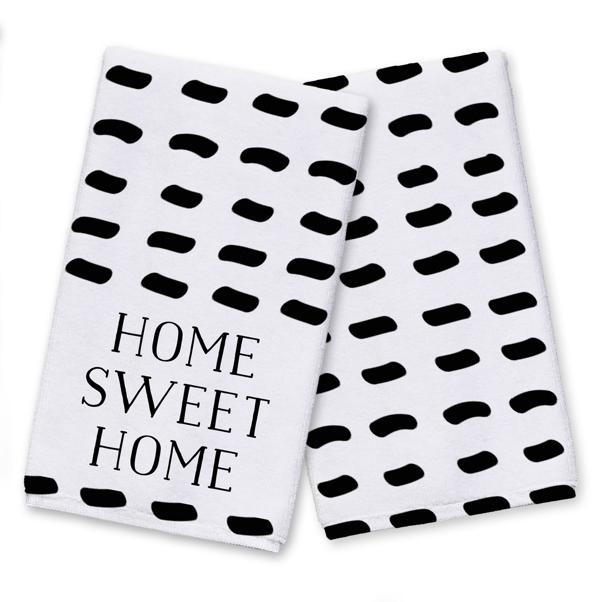 Home Sweet Home Dashes 16" x 25" Tea Towel Set of 2
