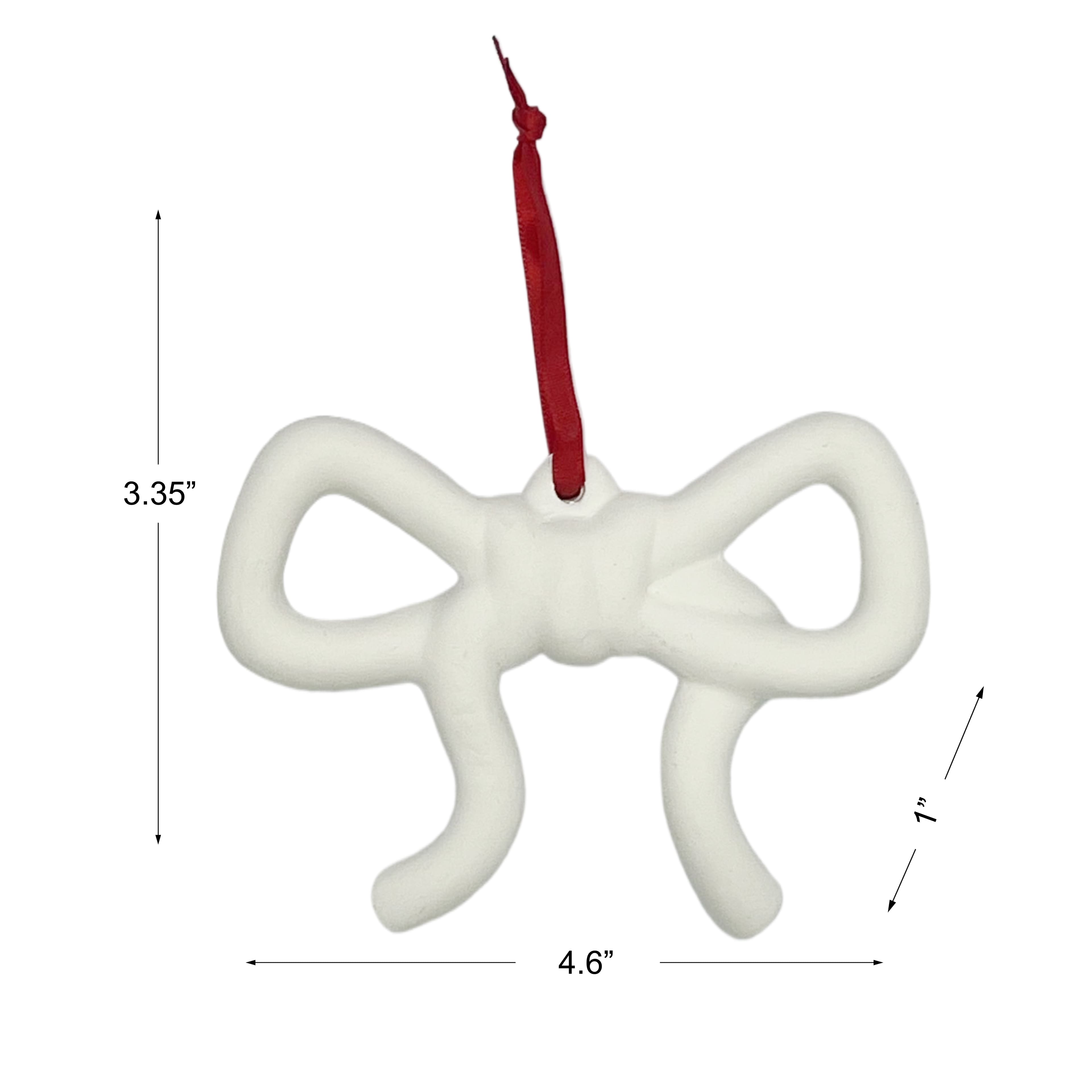 4.5&#x22; DIY Ceramic Bow Ornament by Make Market&#xAE;