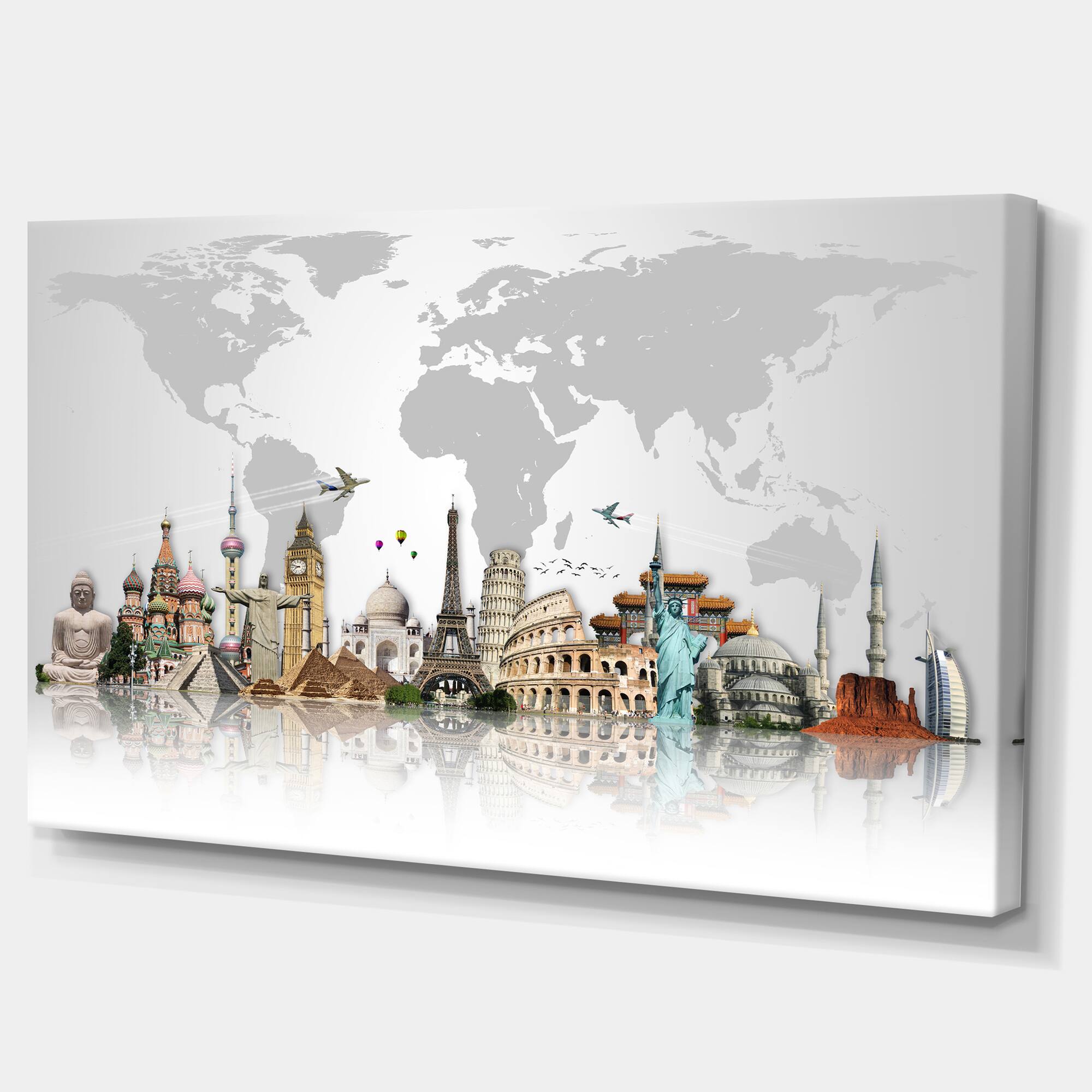 Designart - Famous Monuments Across World - Canvas Art Print