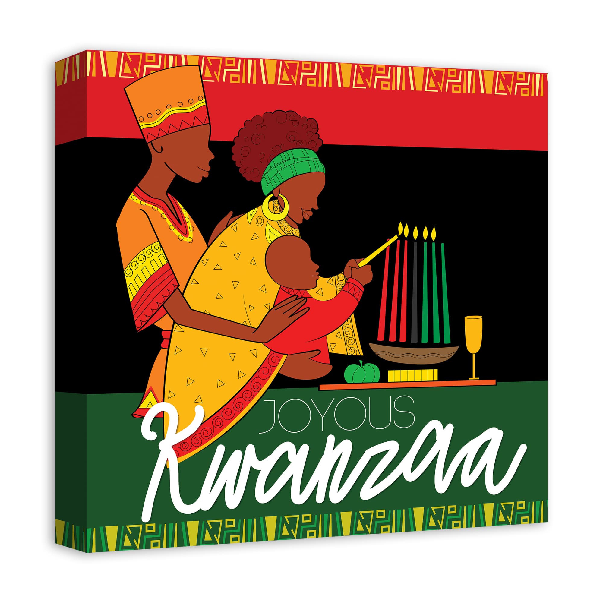 Joyous Kwanzaa Family Canvas Wall Art