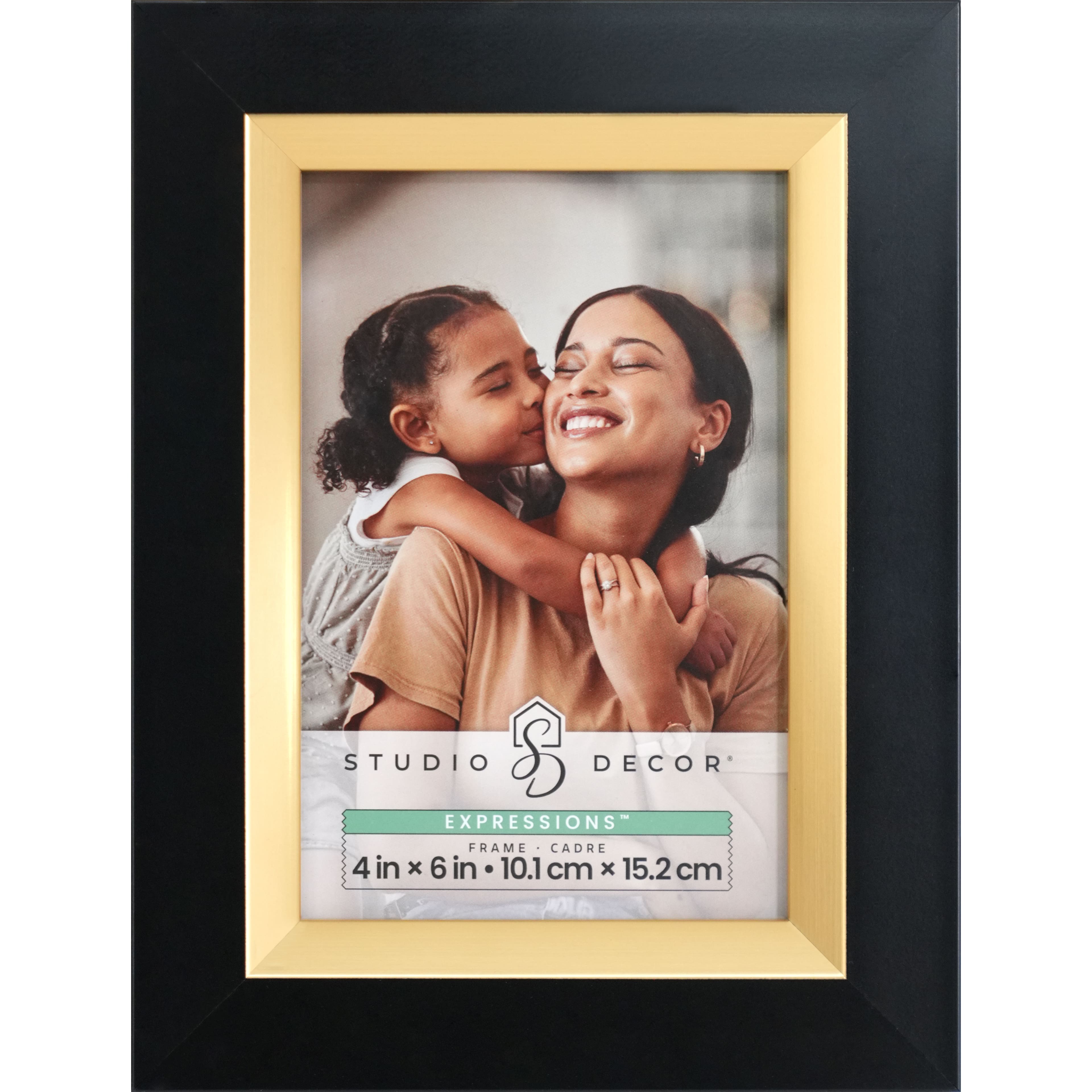 6 Pack: Expressions™ Black Frame with Gold Inner Trim by Studio Décor®
