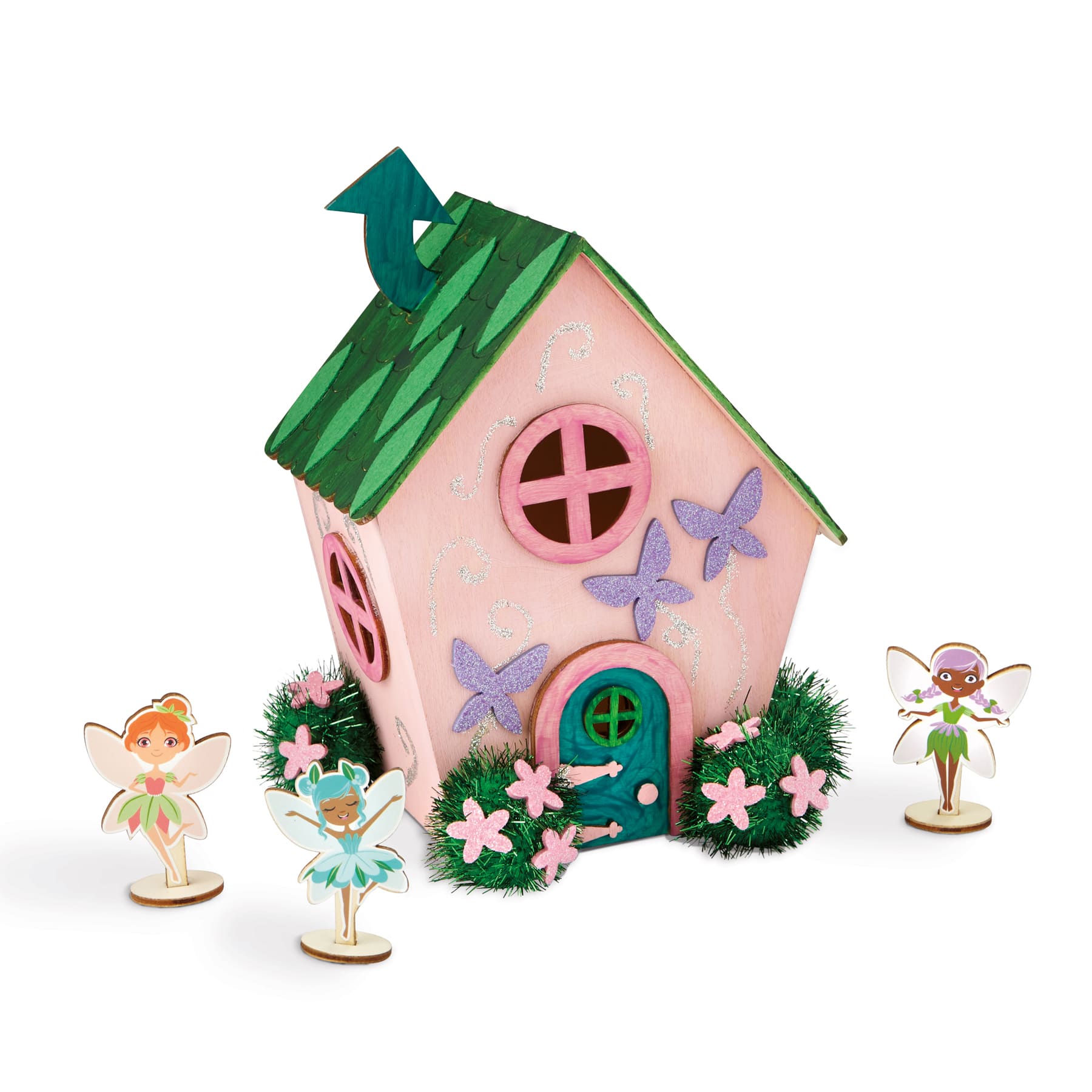 6 Pack: Fairy House Color-In 3D Wood Puzzle by Creatology&#x2122;