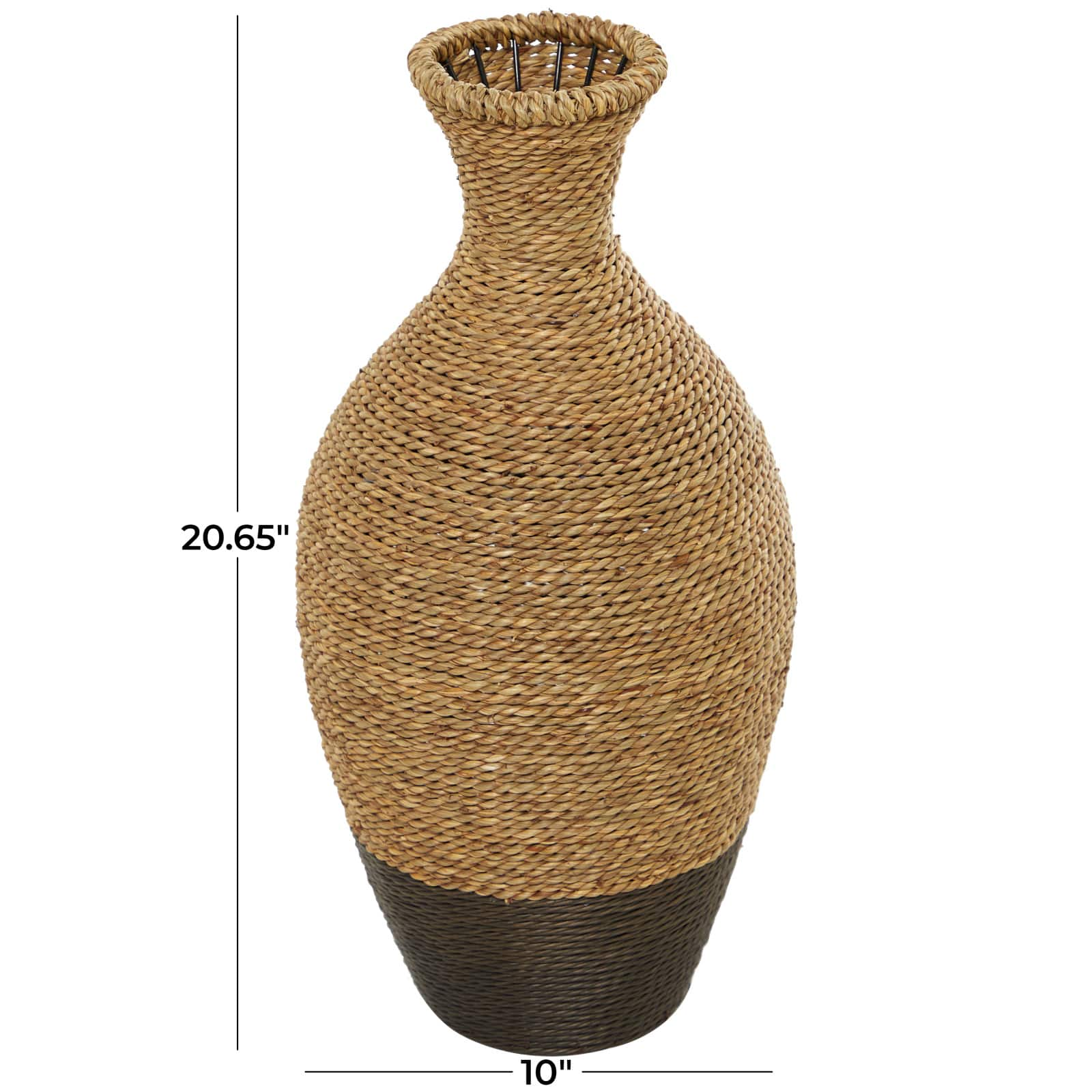 Brown Seagrass Handmade Tall Woven Floor Vase