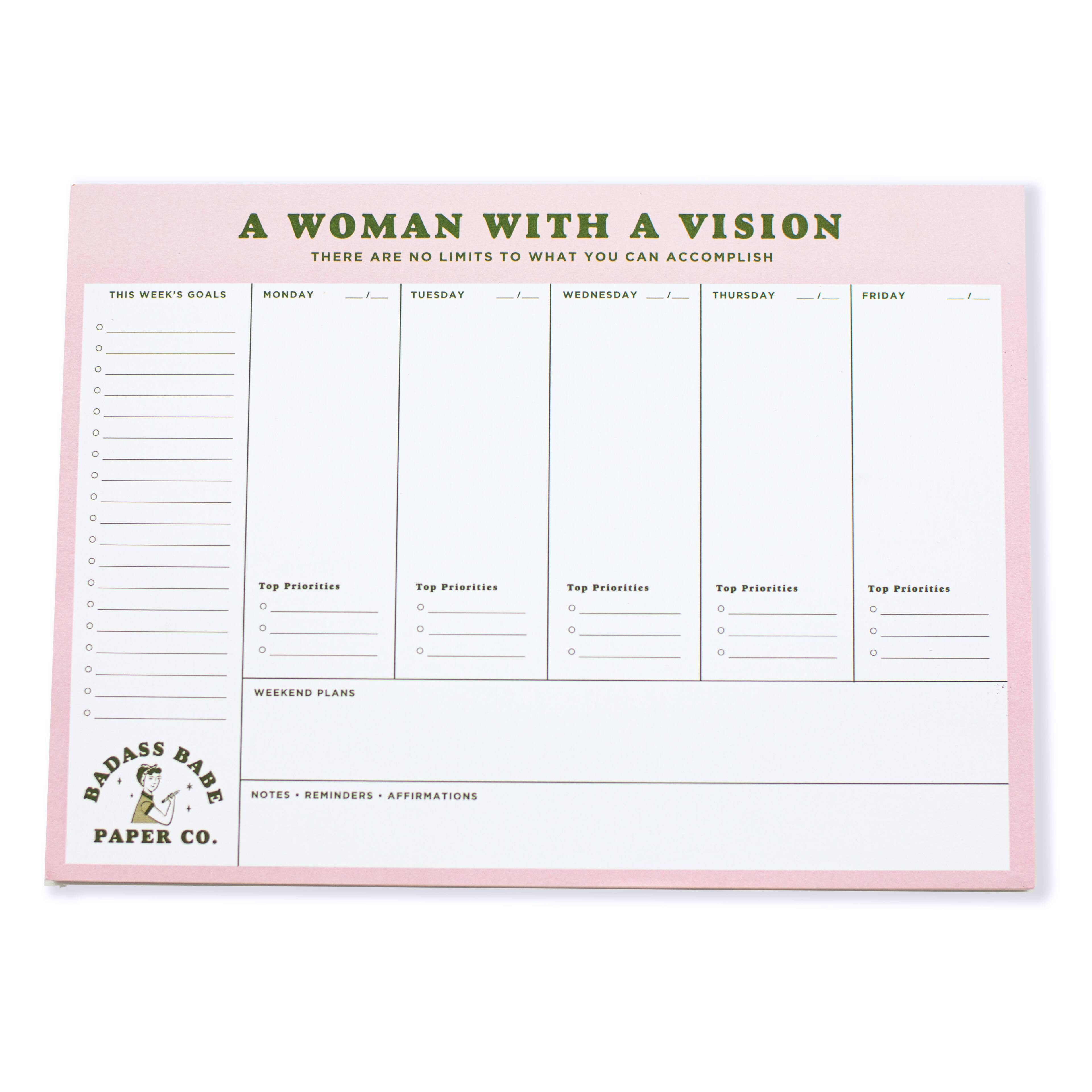 Elum designs empowered plans weekly planner desk pad michaels