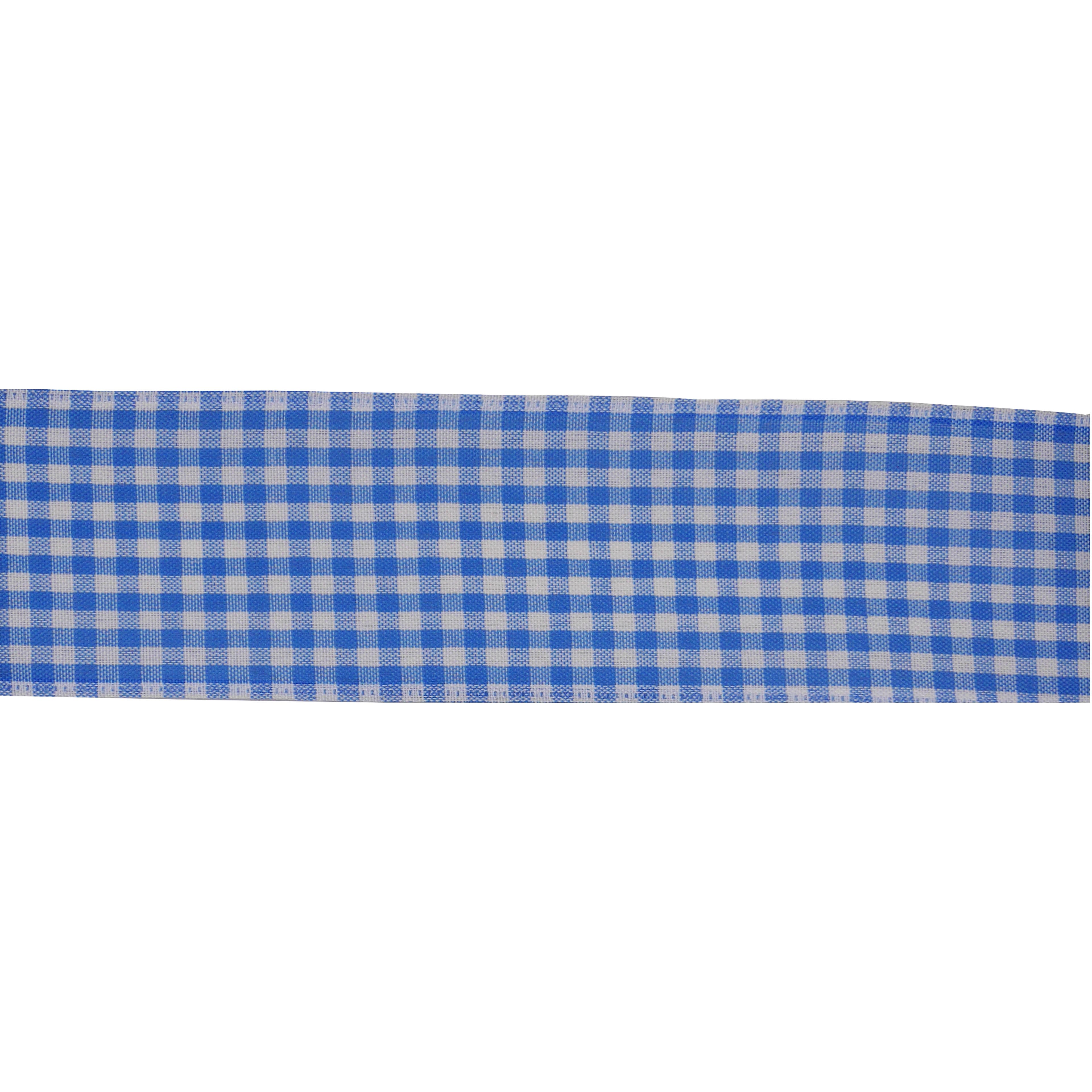 2.5&#x22; x 3yd. Blue Gingham Wired Ribbon by Celebrate It&#xAE; Hot Buy!