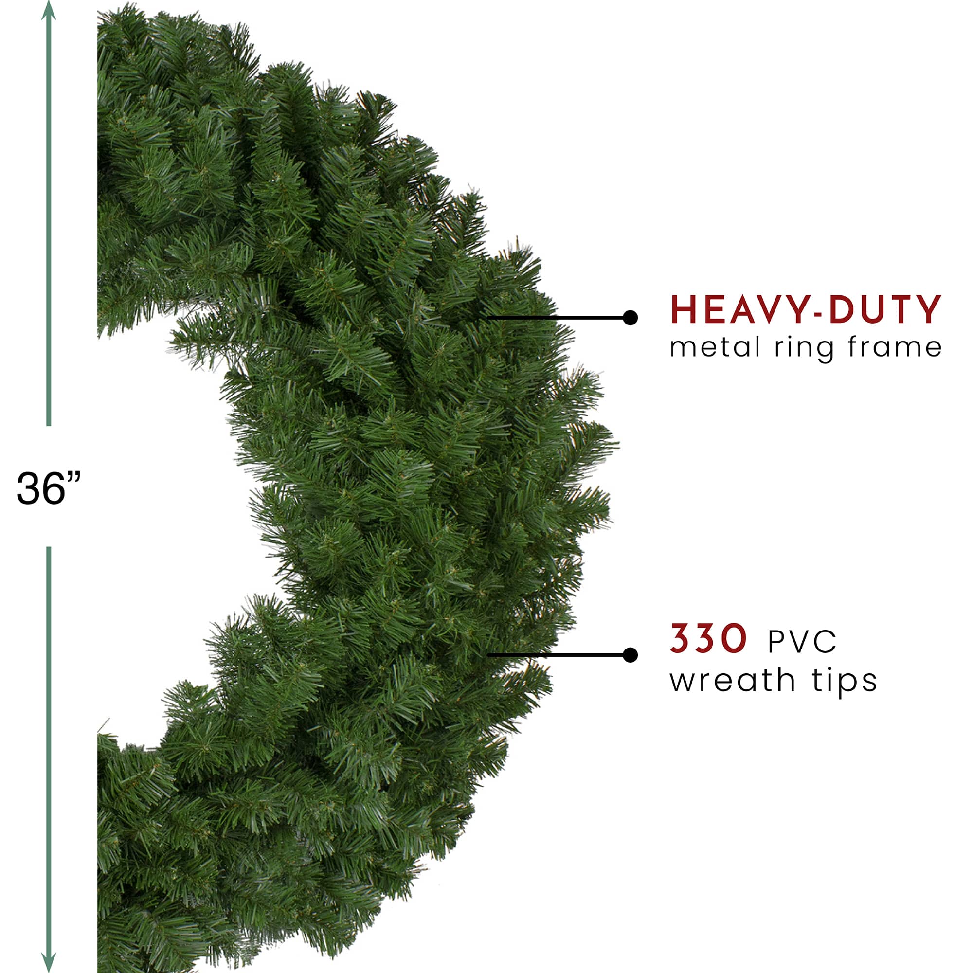 3ft. Deluxe Windsor Pine Artificial Christmas Wreath