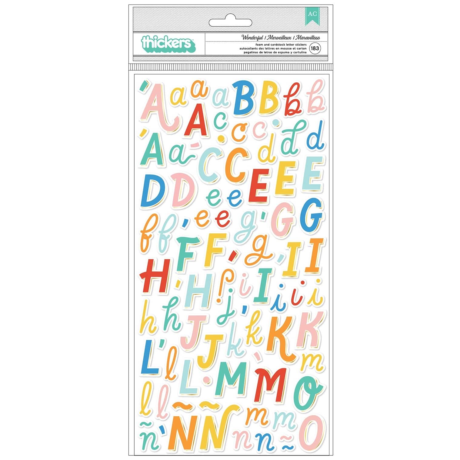 Obed Marshall Thickers&#x2122; Wonderful Alphabet Stickers