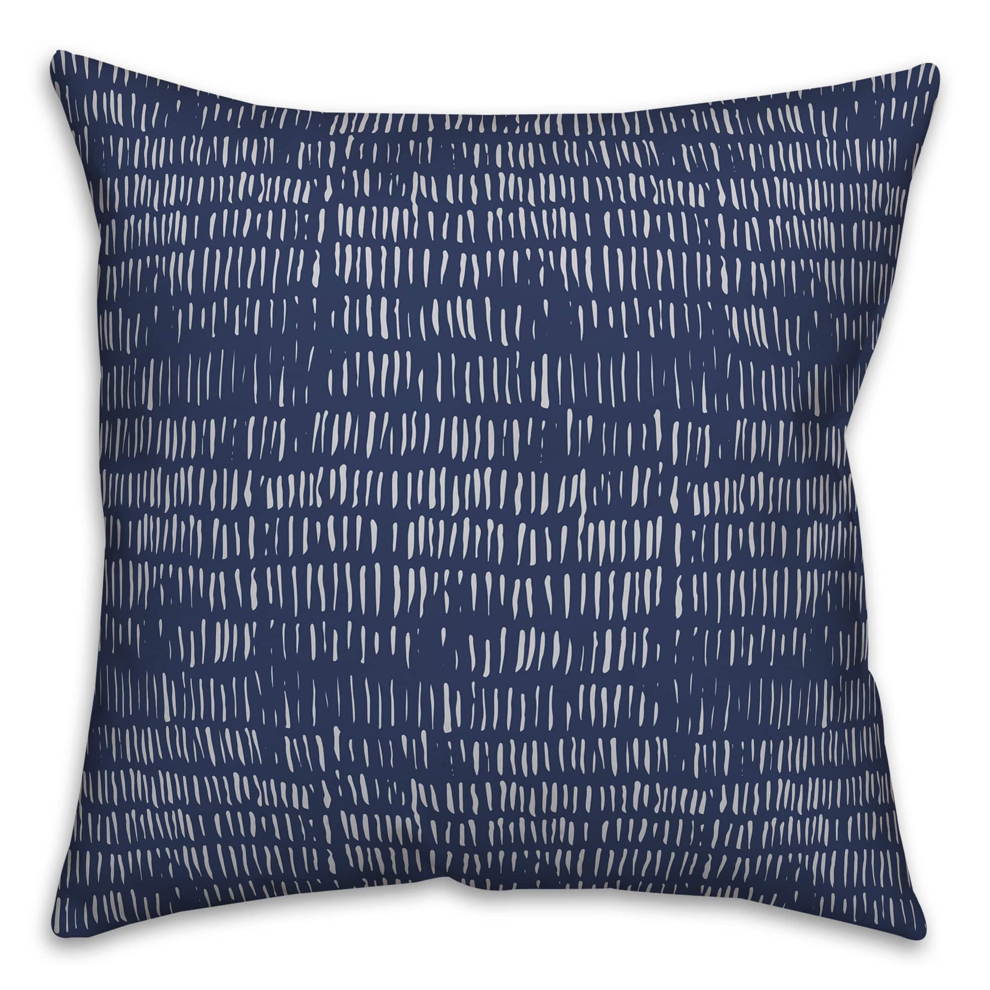 Indigo Thatch Throw Pillow