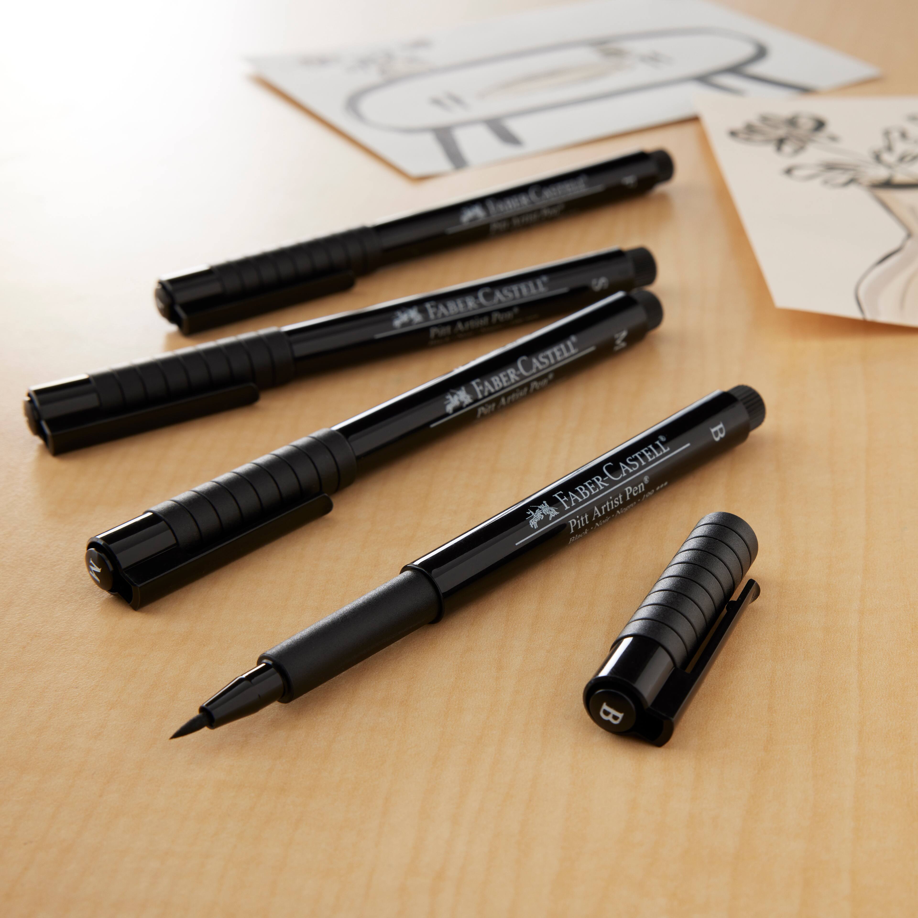 10 Packs: 4 ct. (40 total) Faber-Castell&#xAE; PITT&#xAE; Artist Black Pen Set