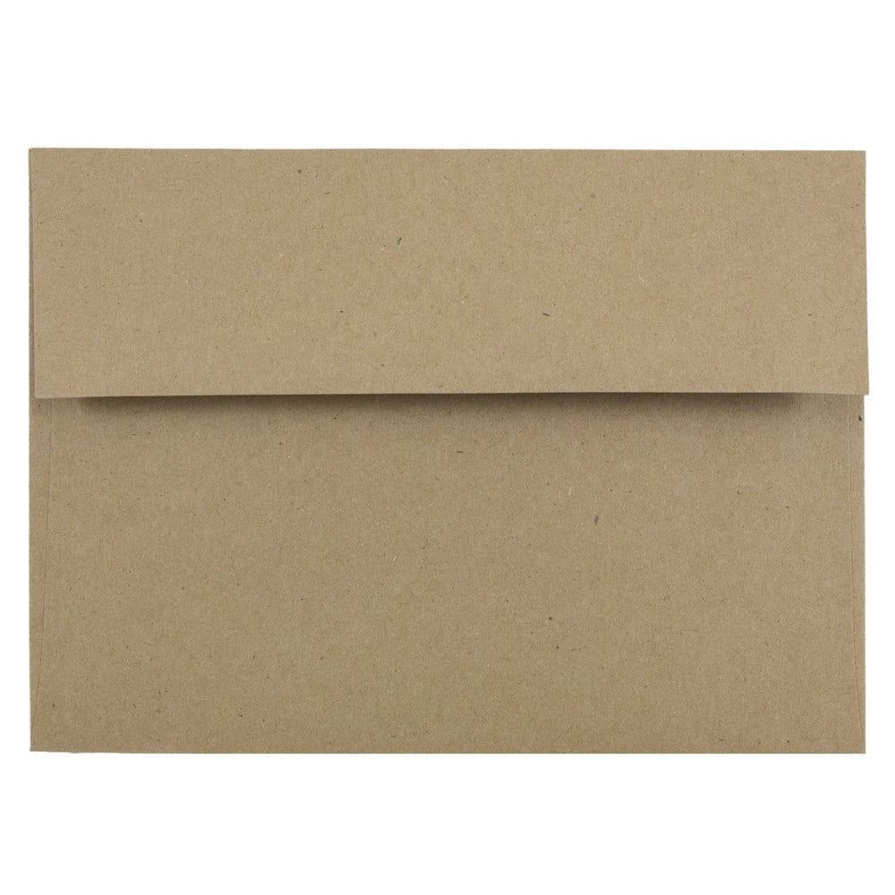 JAM Paper 5" x 7" Brown Kraft Paper Bag Premium Invitation Envelopes