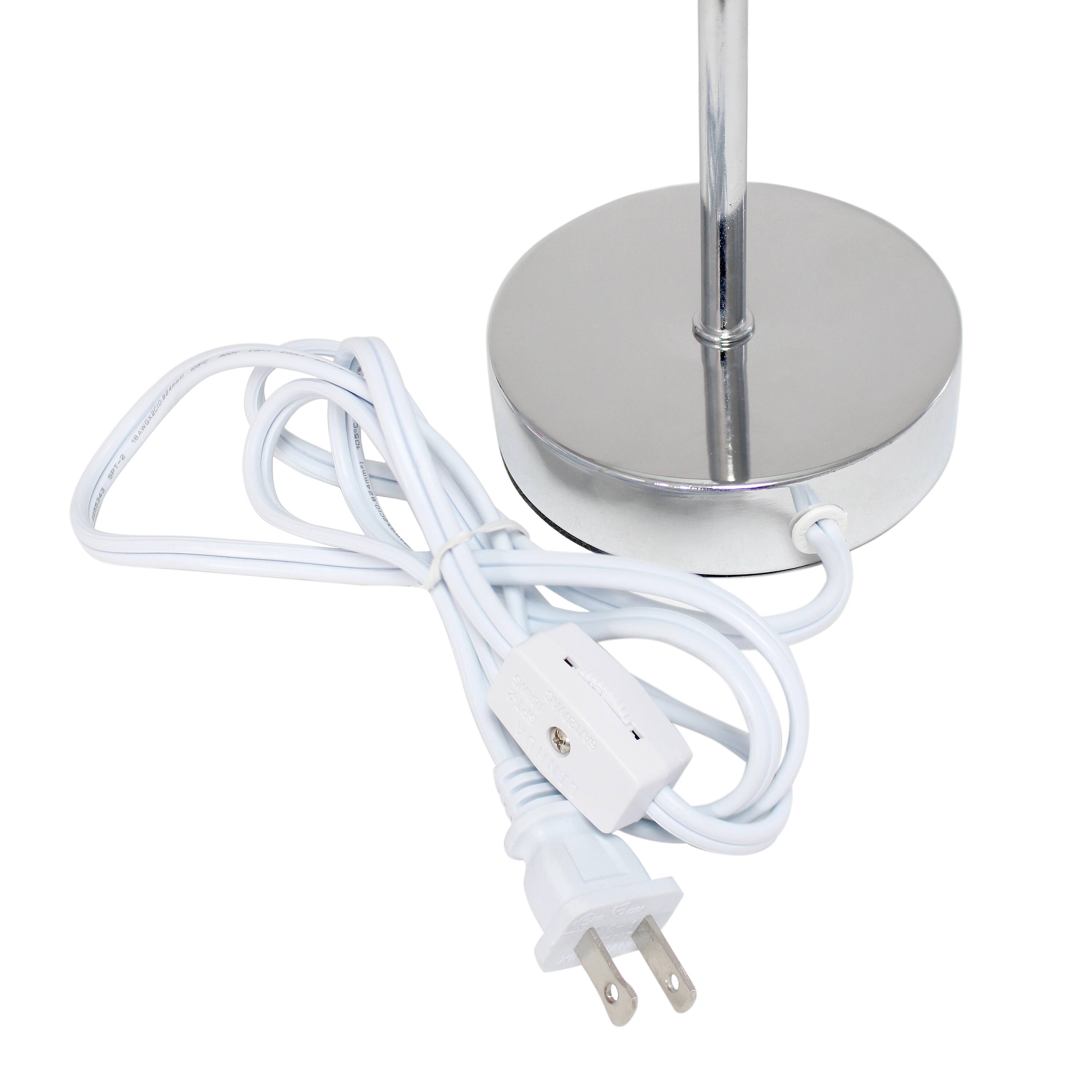 Creekwood Home Nauru 12&#x22; Brushed Nickel Petite Metal Stick Table Lamp