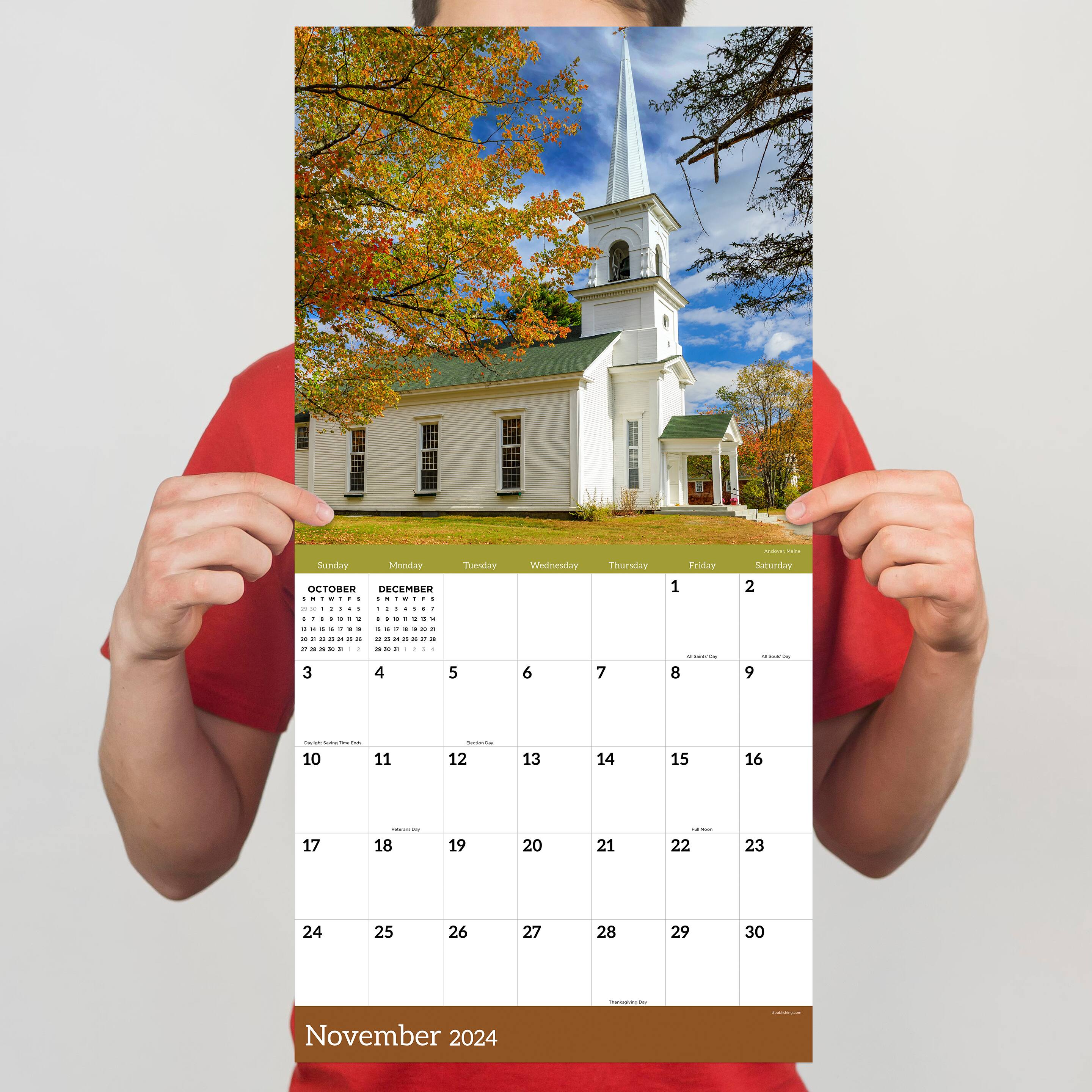 TF Publishing 2024 Churches Wall Calendar