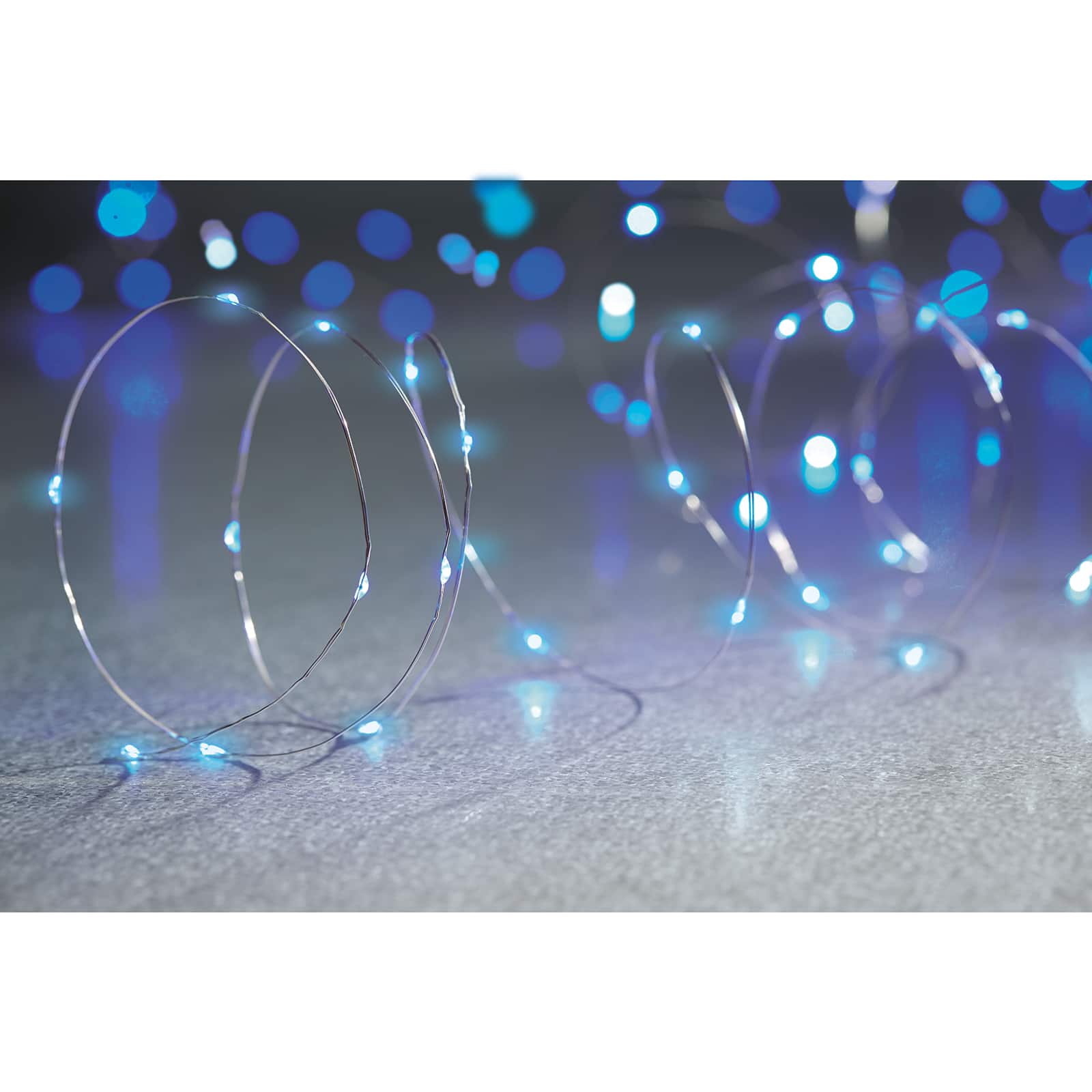 12 Pack: 40ct. Blue Silver Wire LED String Lights by Ashland®