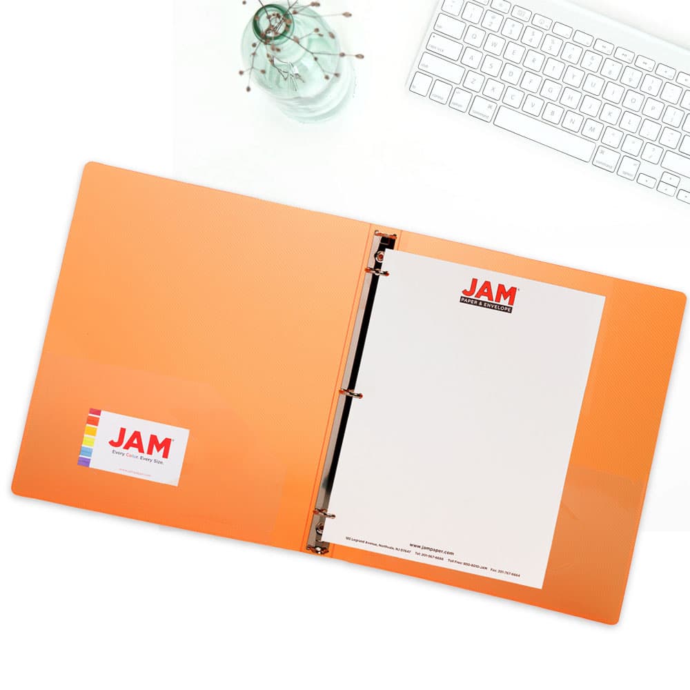 JAM Paper 0.75" Glass Twill Plastic 3-Ring Binder