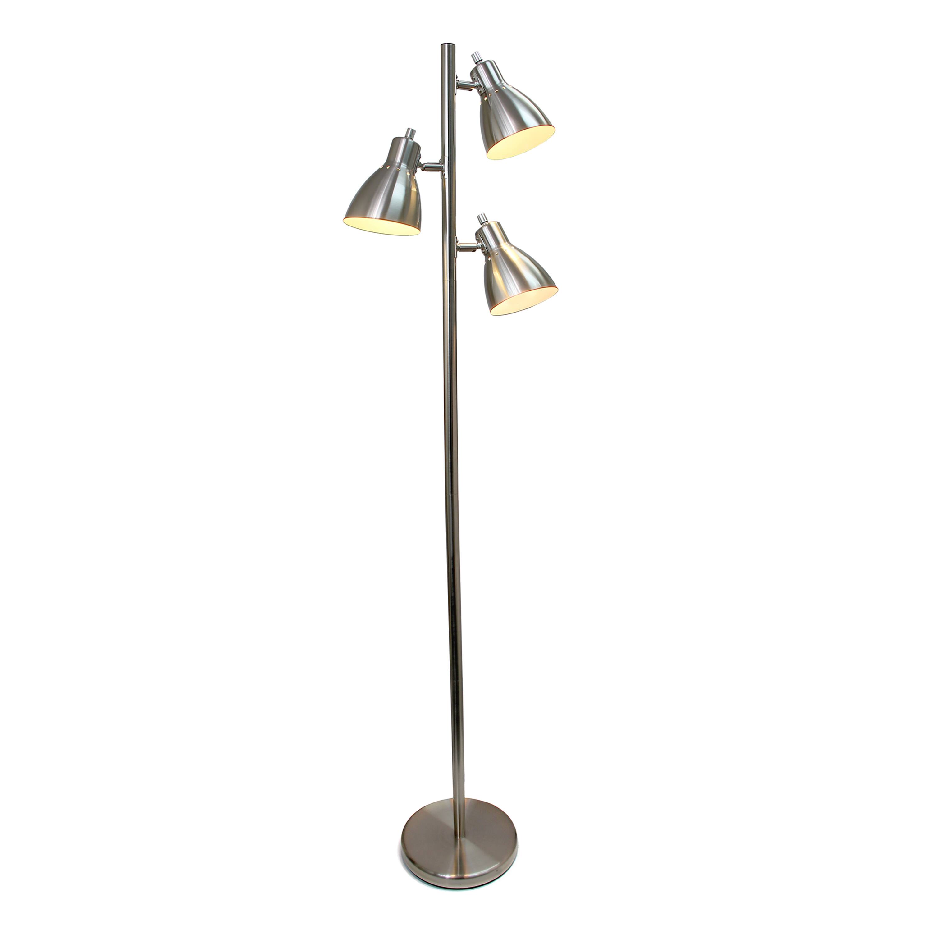 Simple Designs 64" Metal 3-Light Tree Floor Lamp