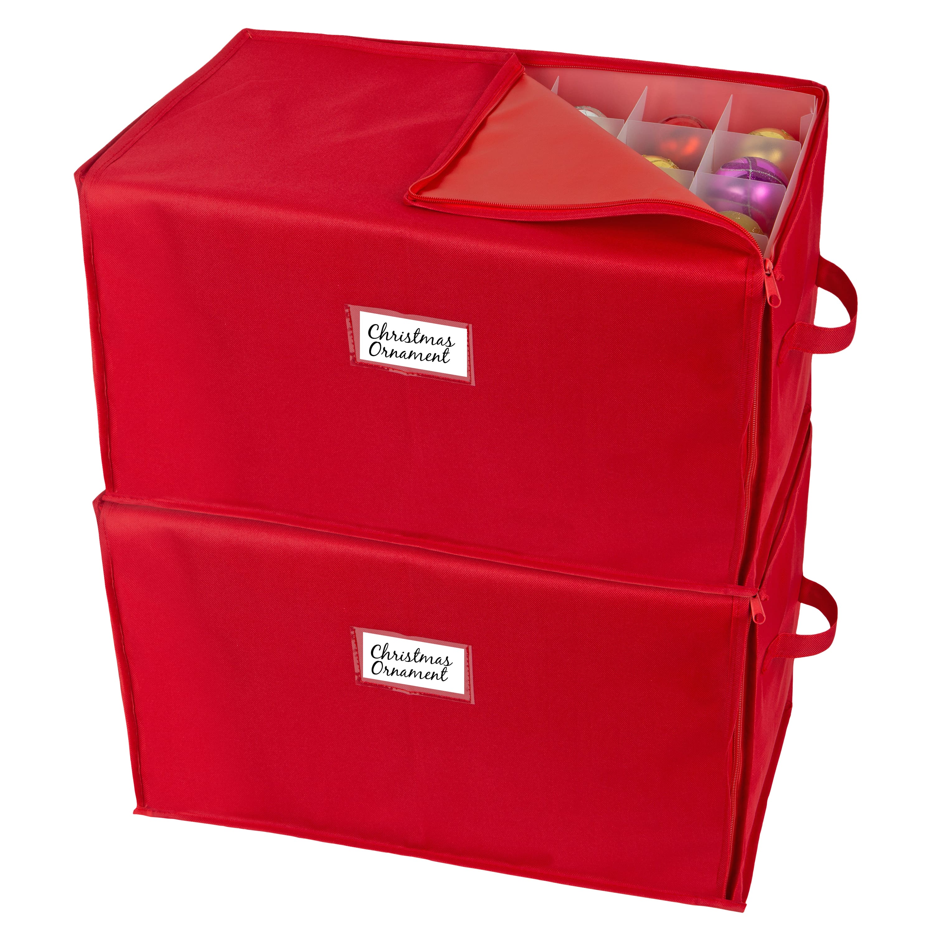 Simplify 112ct. Stackable Christmas Ornament Storage Box