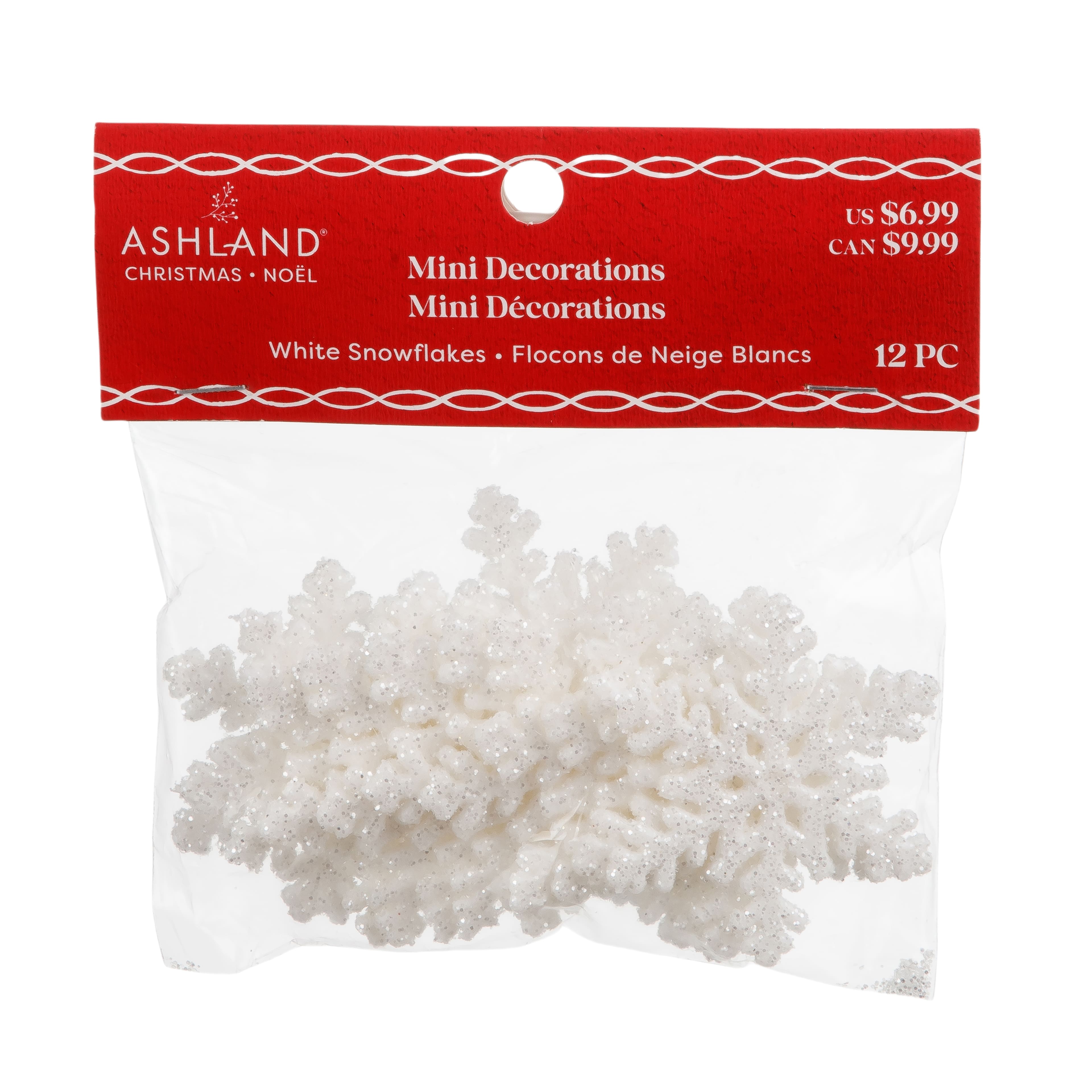 Mini White Snowflake Decorations, 12ct. by Ashland&#xAE;