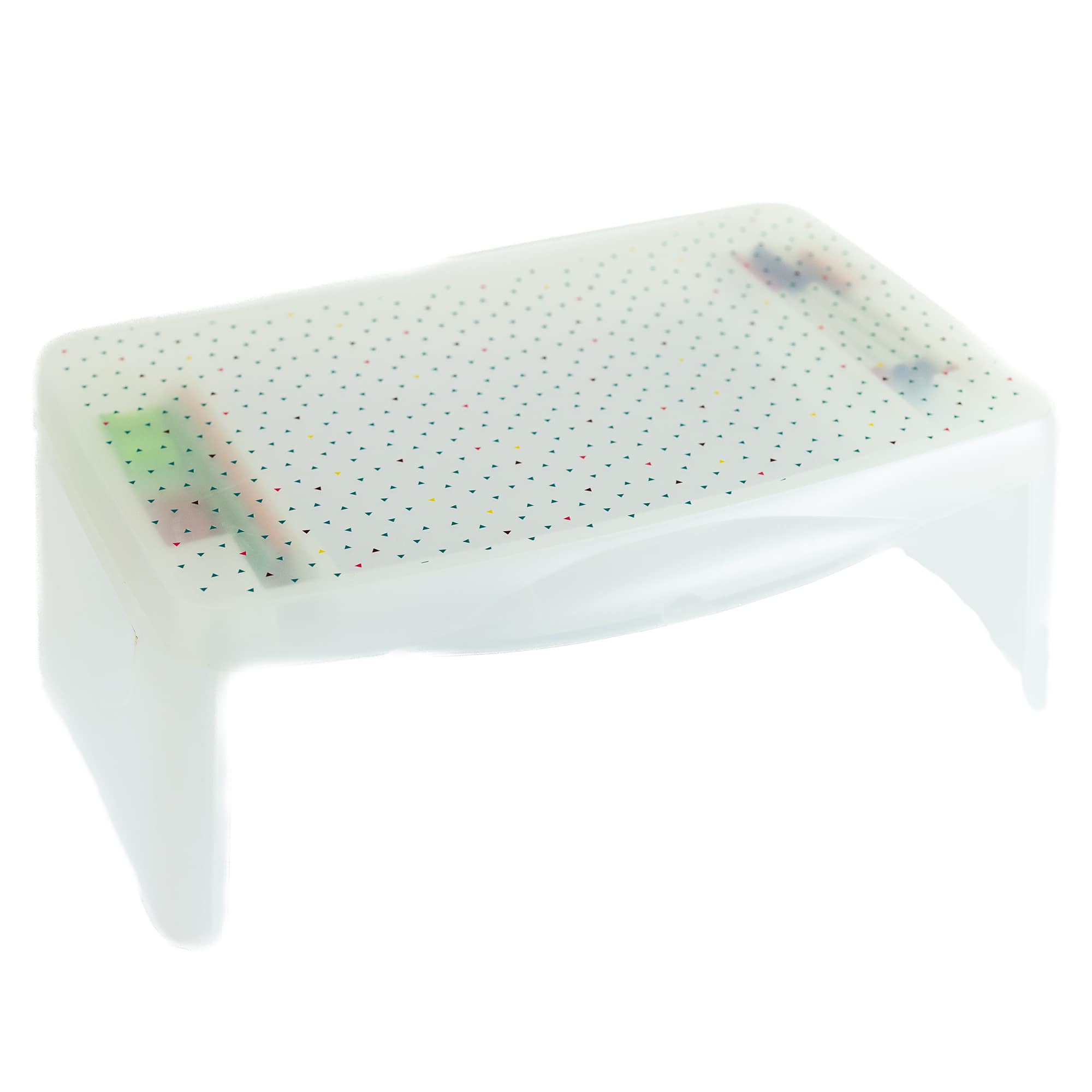 Everything Mary Multicolor Triangles Plastic Lap Desk