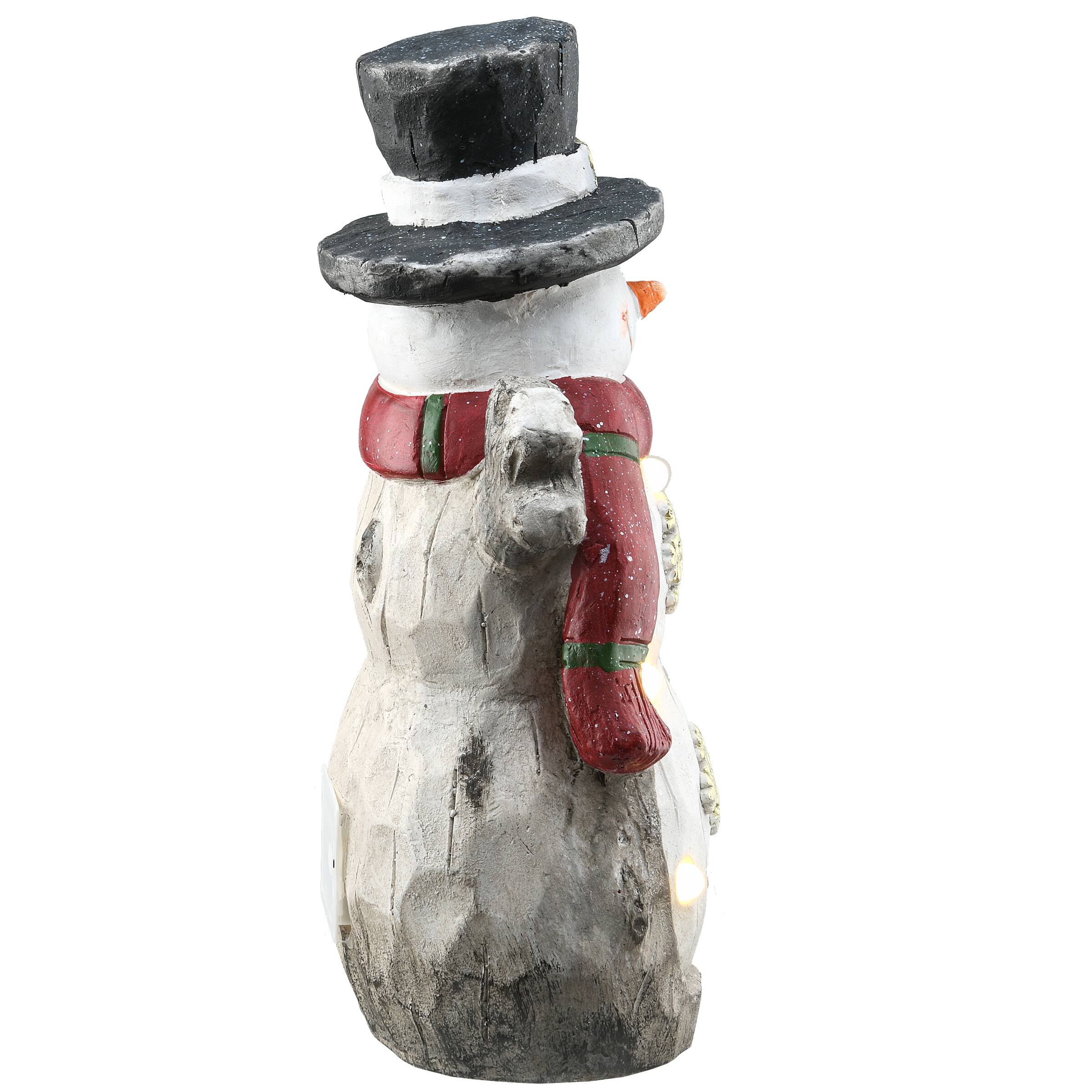 16.5" Lighted Snowman Décor Piece