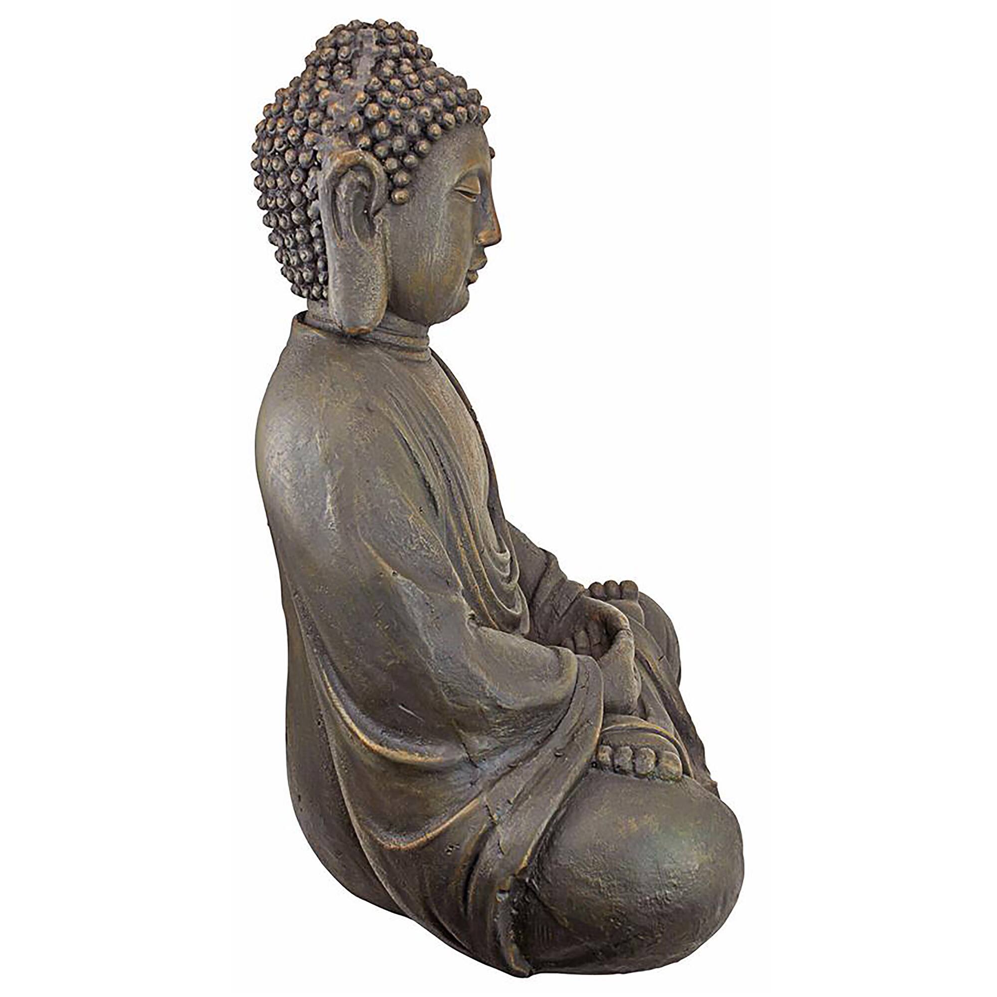 Design Toscano 26&#x22; Dark Meditative Buddha of the Grand Temple Statue