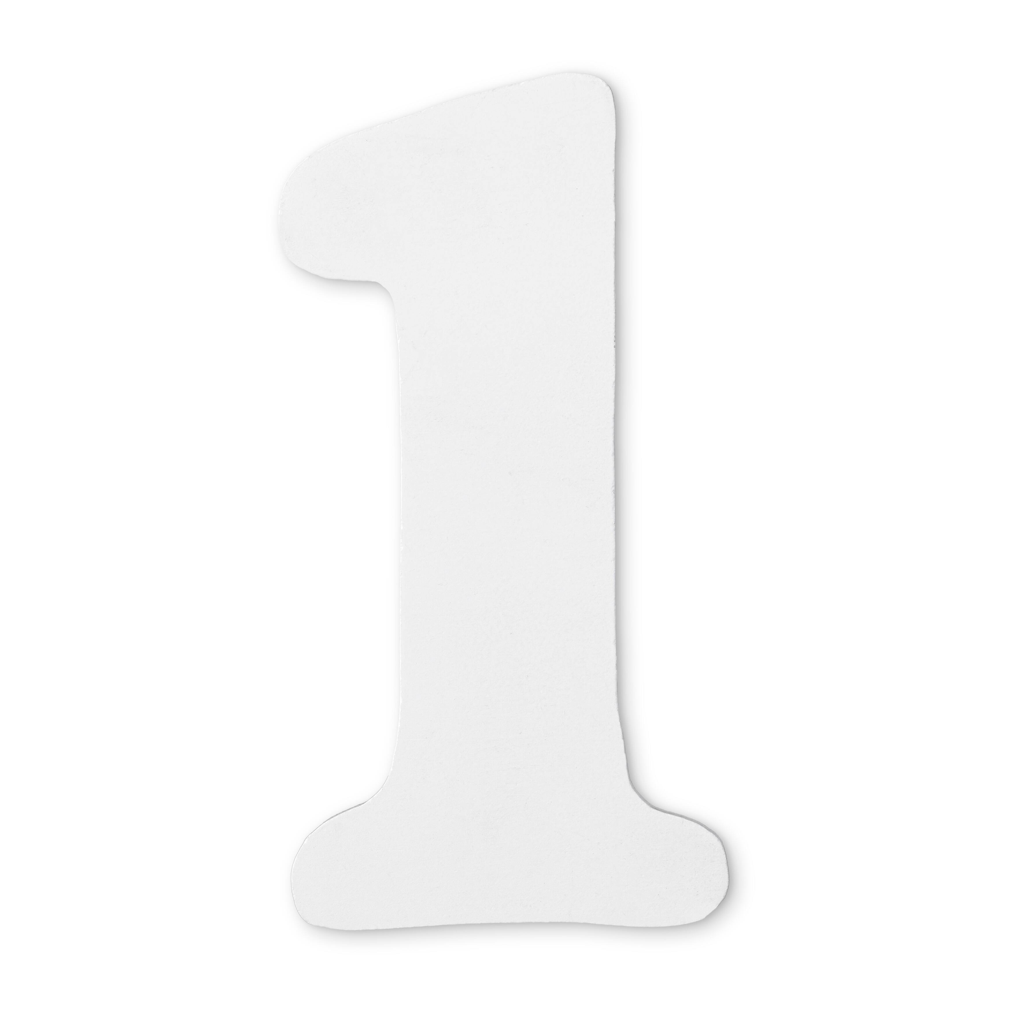 6 White Wooden Number by Make Market | Numeral 1 | 6 in