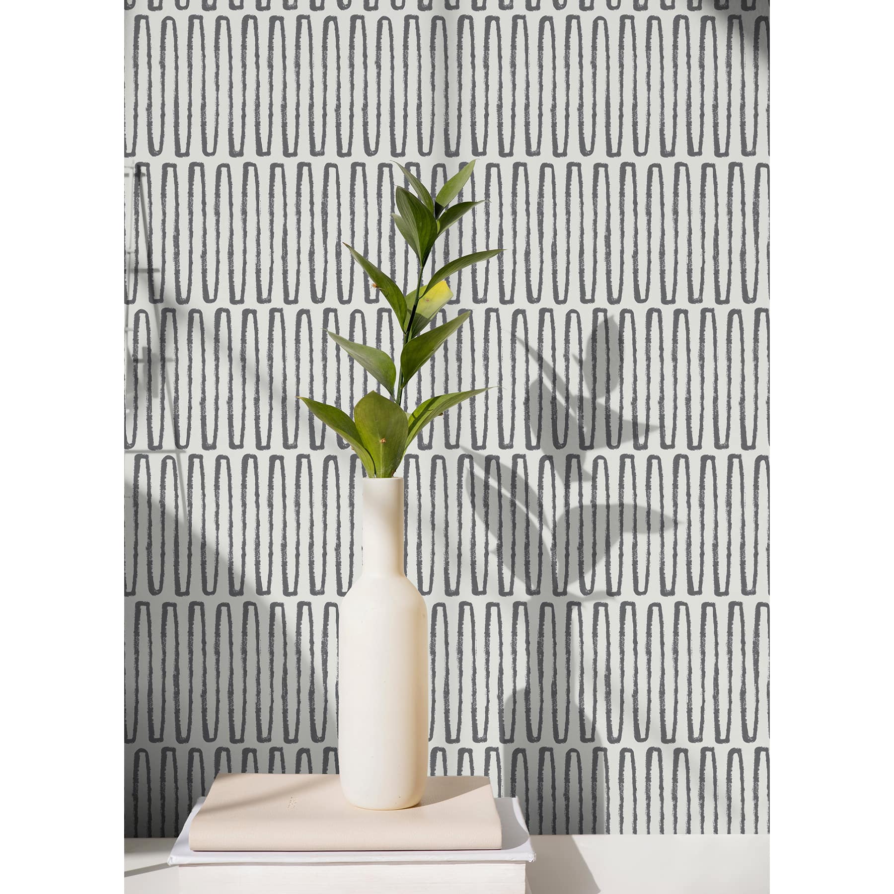 NuWallpaper Porter Charcoal Peel &#x26; Stick Wallpaper
