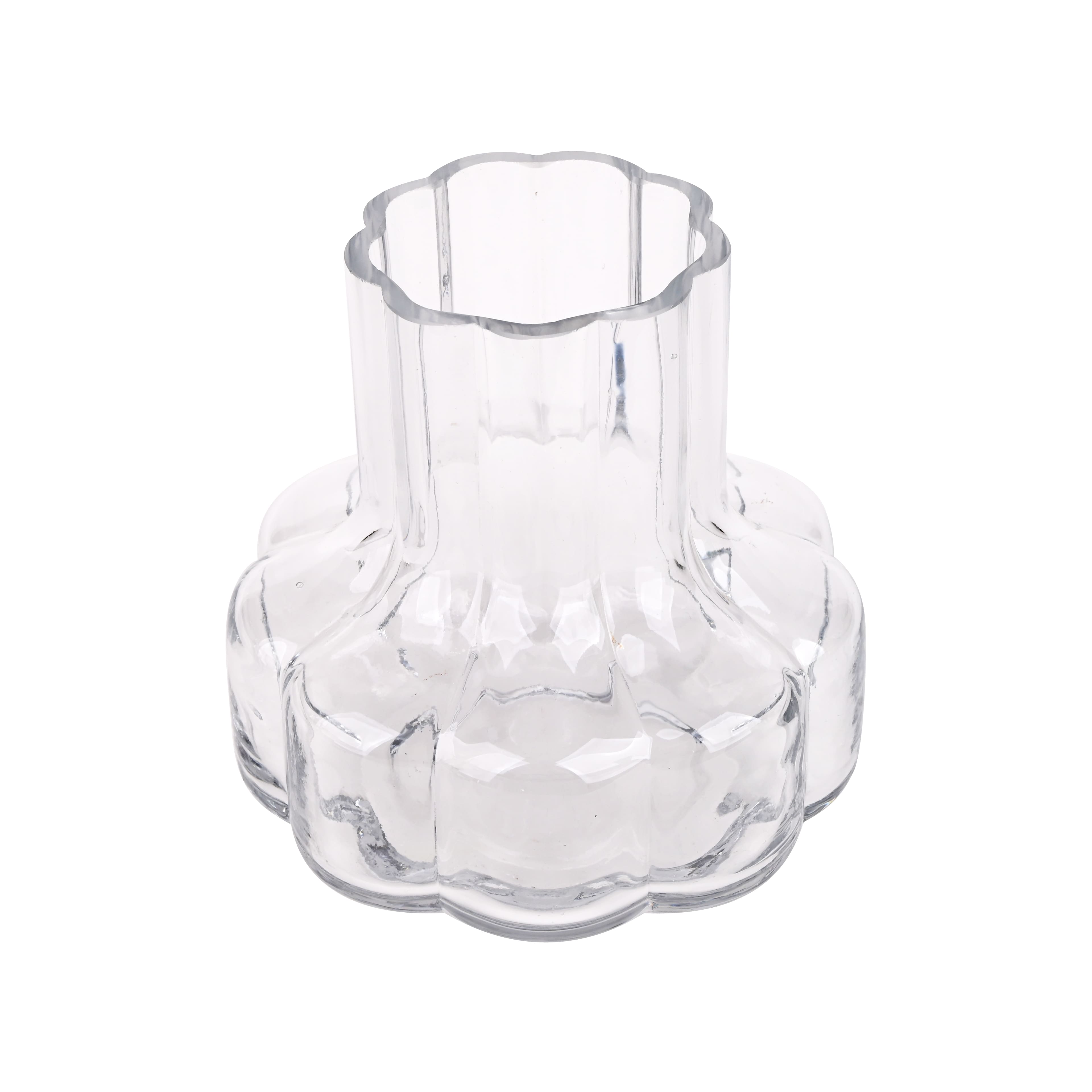 6&#x22; Clear Ribbed Glass Vase by Ashland&#xAE;