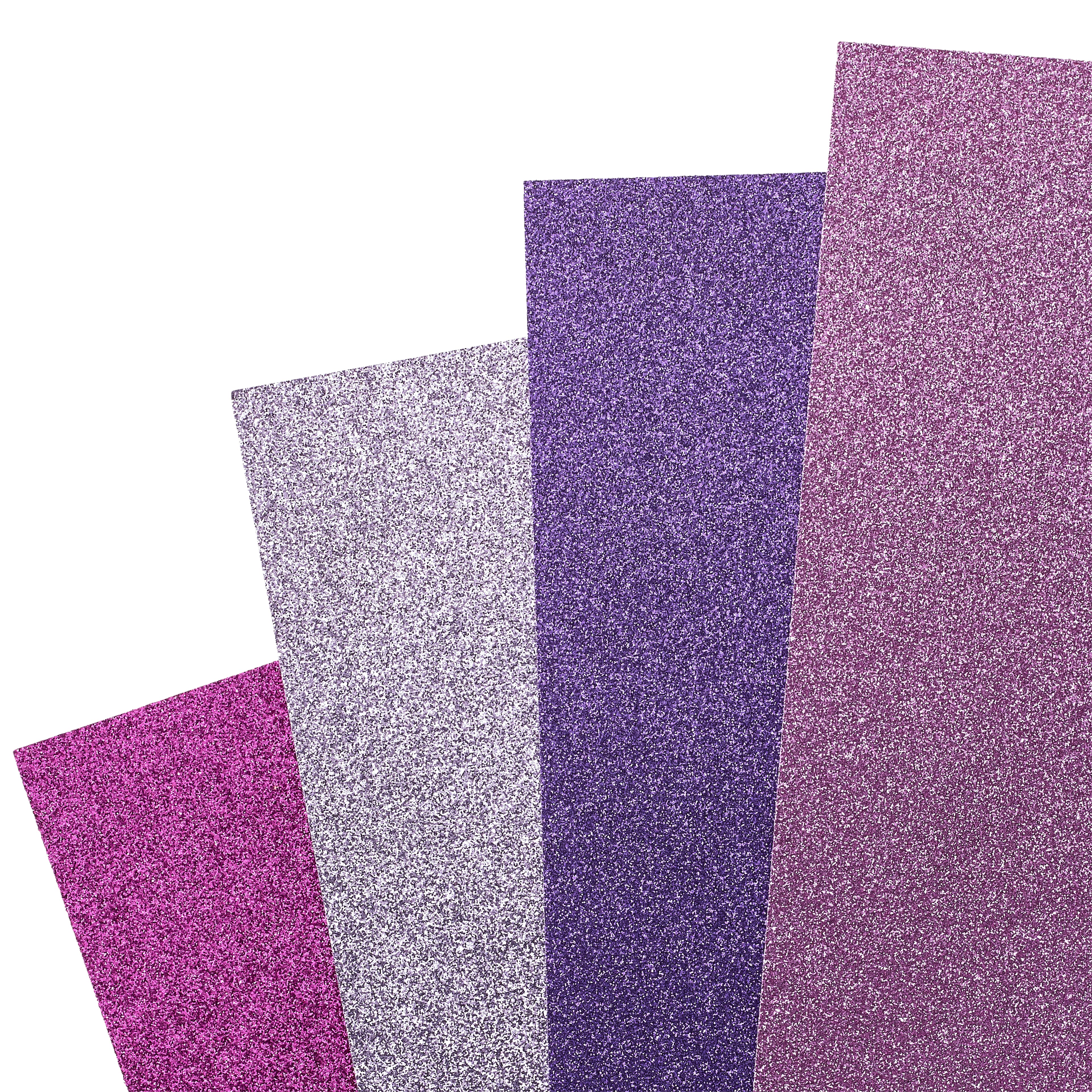 Purple A4 Glitter Paper - Pack of 10 - 100gsm