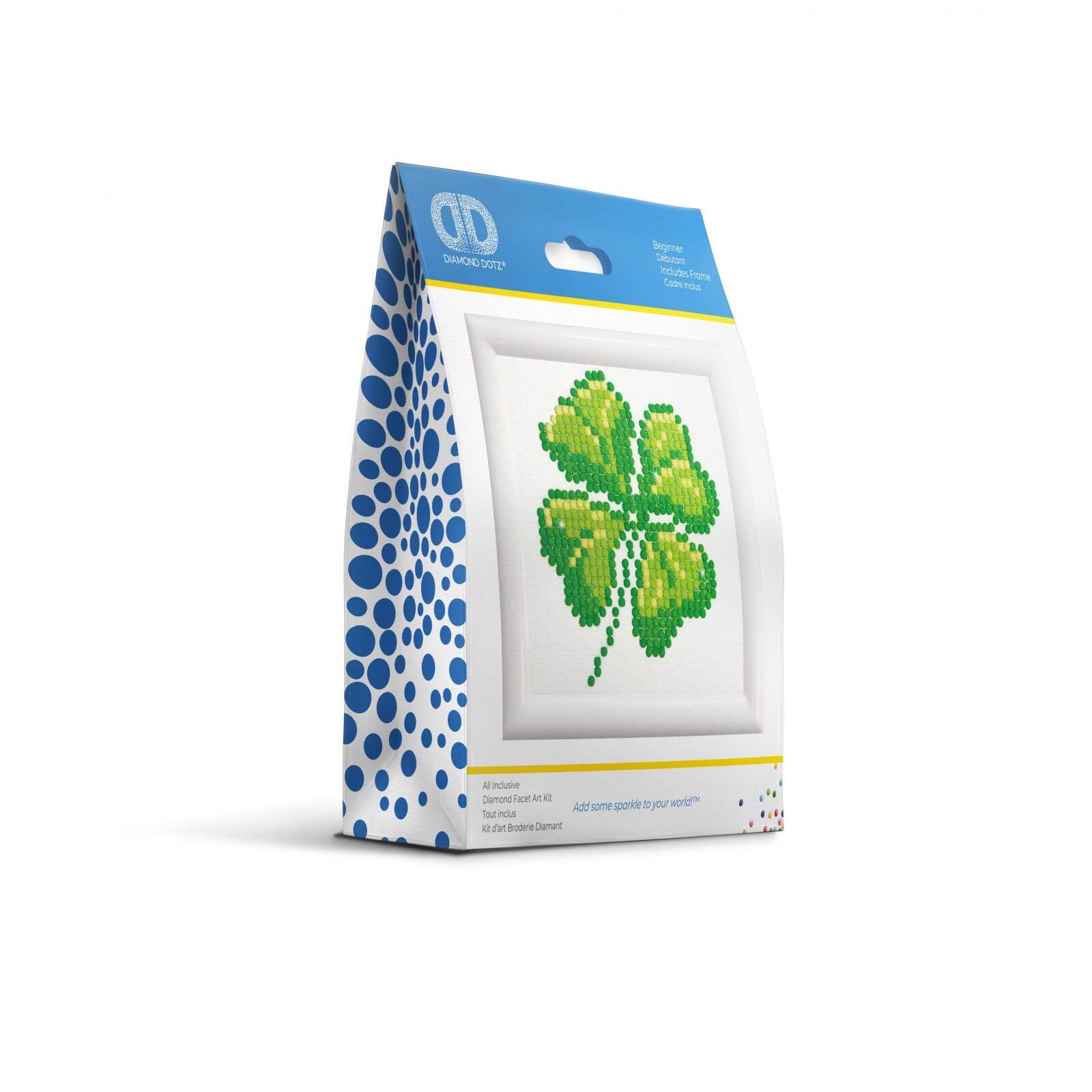 Diamond Dotz&#xAE; Beginner Four Leaf Clover with Frame Diamond Facet Art Kit