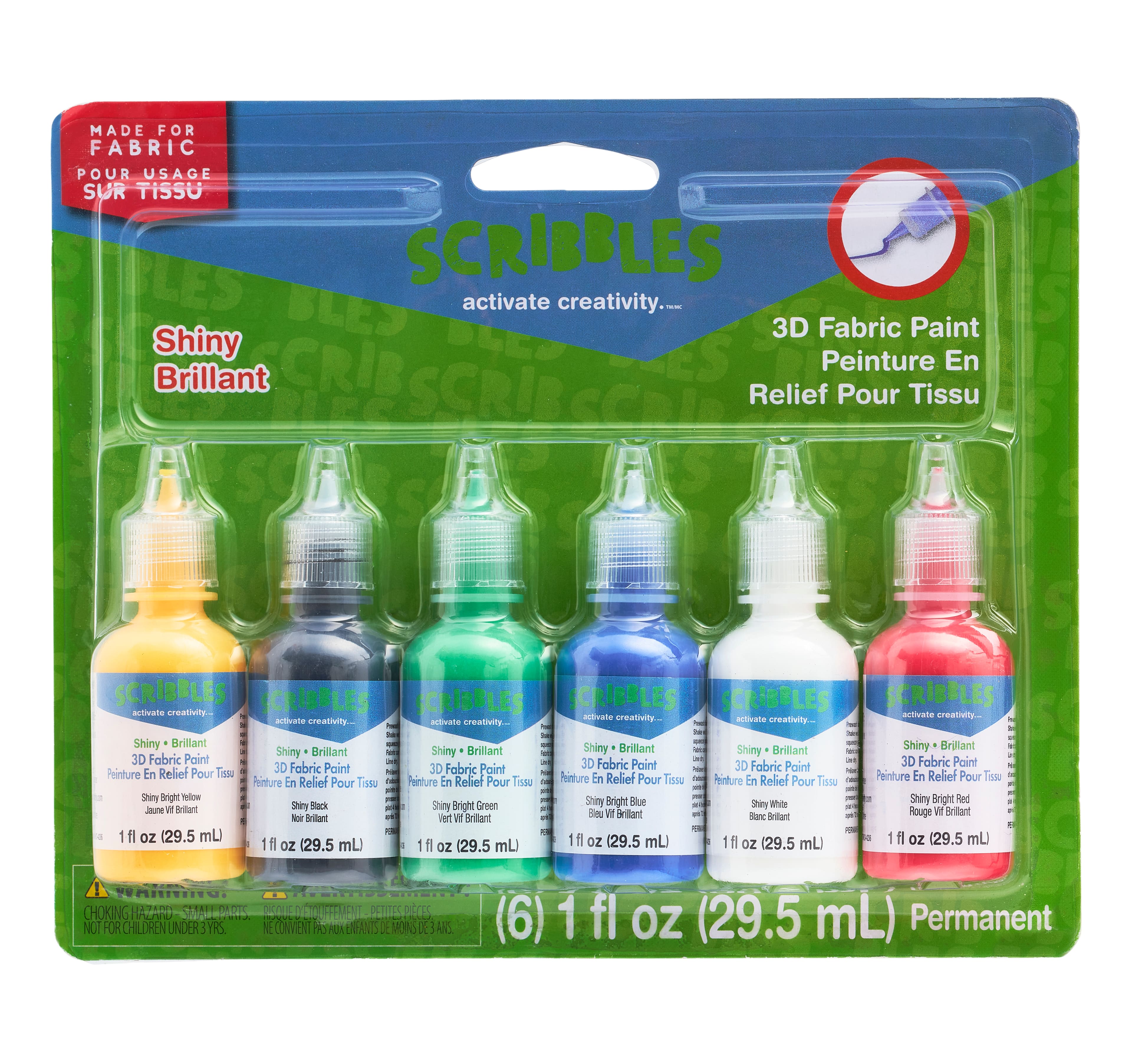 Scribbles • 3D Fabric Paint Shiny 29.5ml Christmas Red