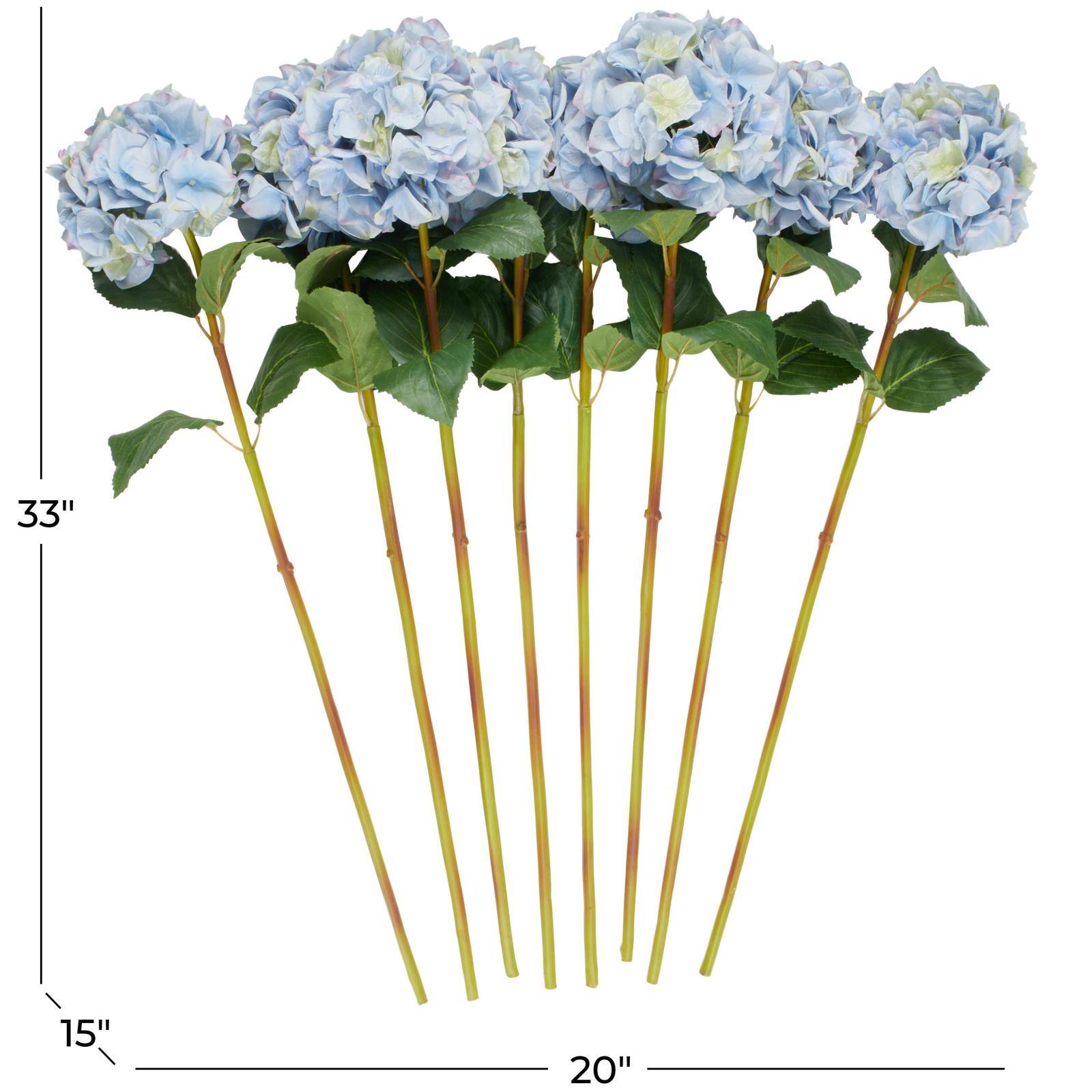 33" Blue Hydrangea Artificial Flower Stem