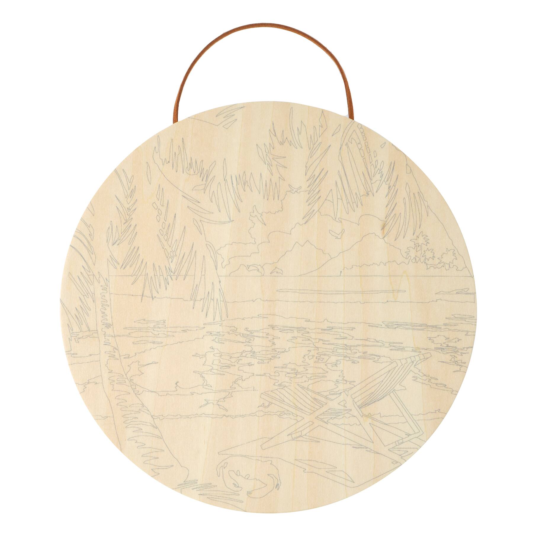 8&#x22; Beach Paint-by-Number Plywood Surface Kit by Artist&#x27;s Loft&#xAE;
