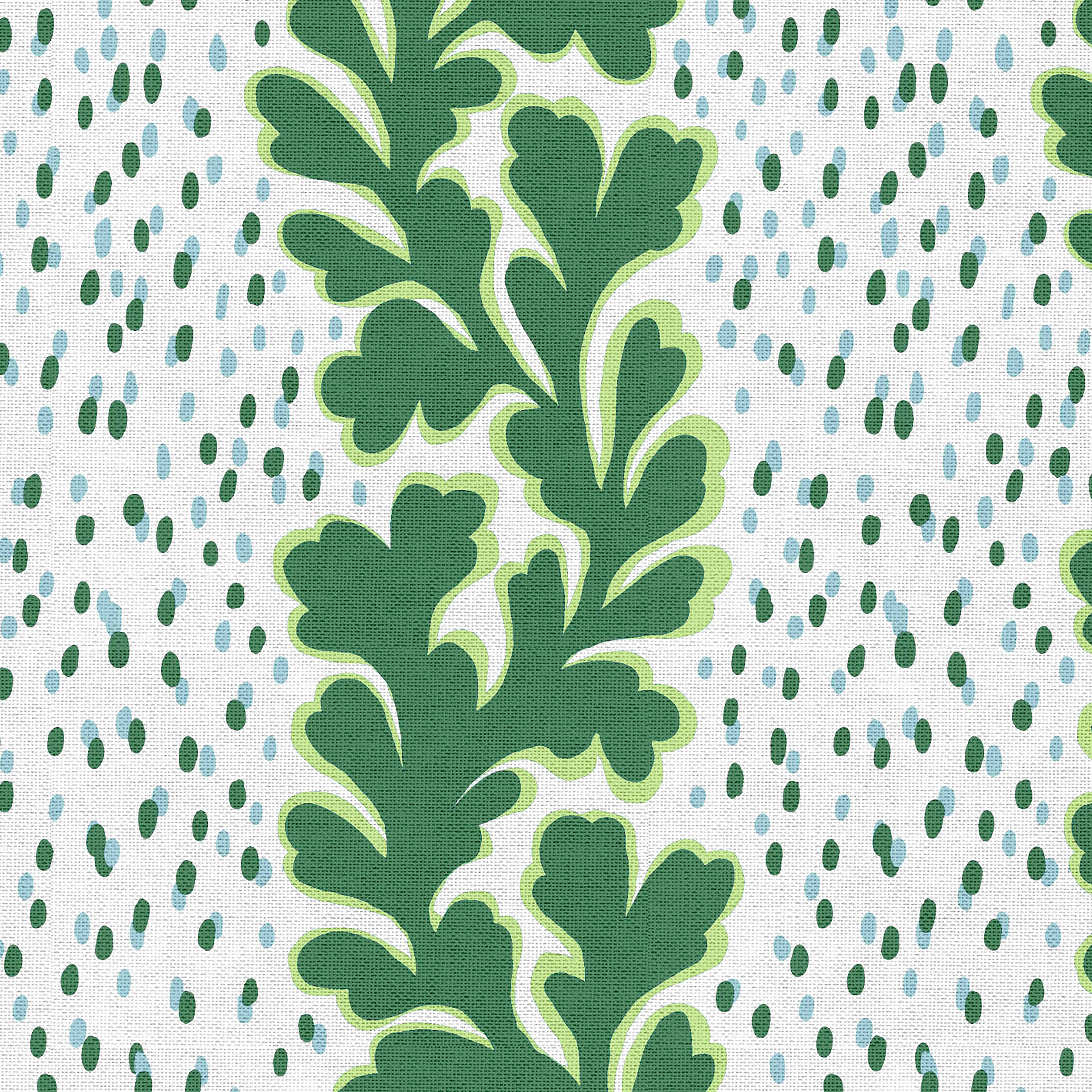 Madcap Cottage Prints Charming Green Coral Reef Cotton Fabric