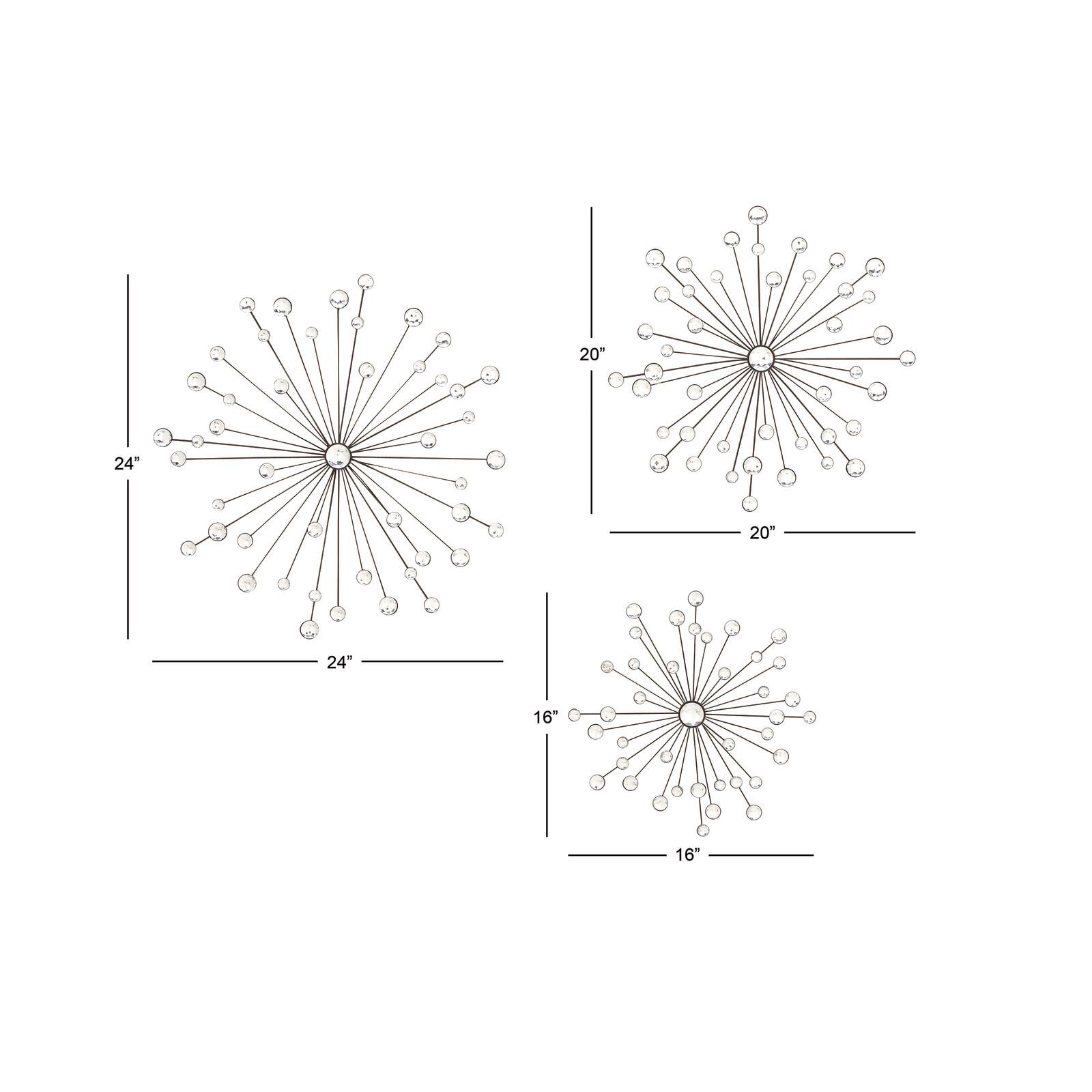 Clear Acrylic Starburst Glam Wall Decor Set