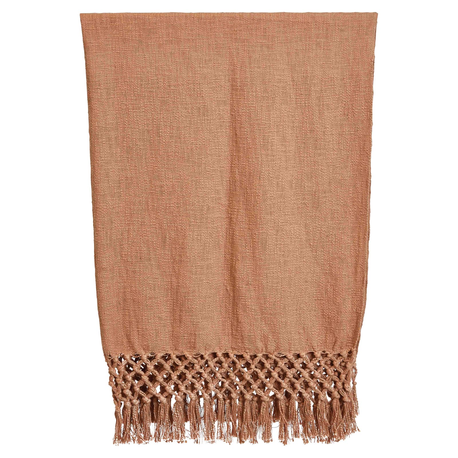 Hello Honey® Woven Cotton Throw Blanket with Crochet & Fringe