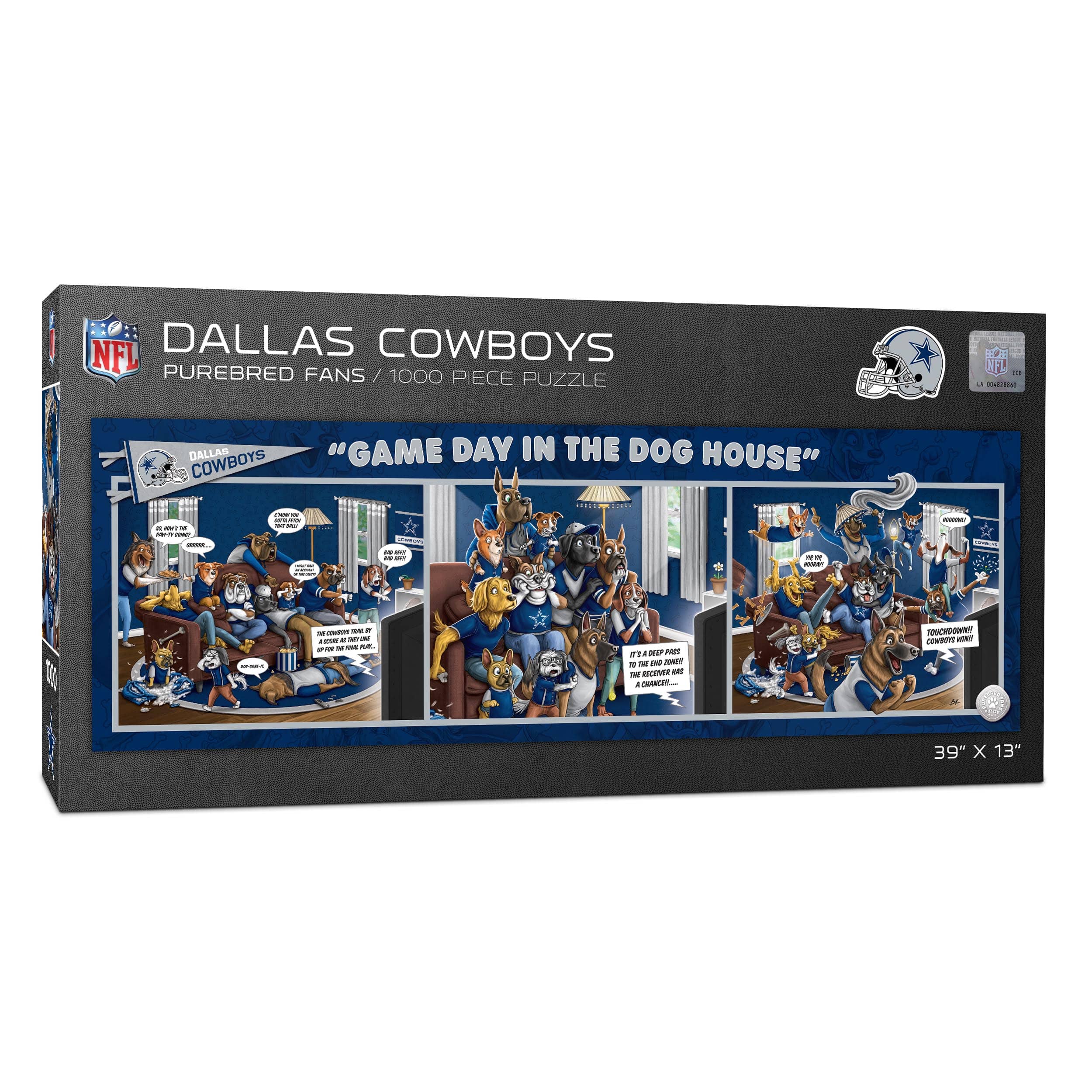 NFL Game Day in the Dog House 1,000 Piece Puzzle