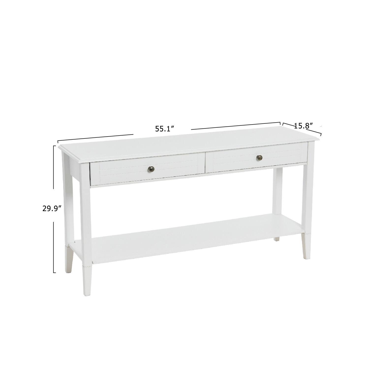 Hello Honey® Pleasantville White Console Table with 2 Drawers