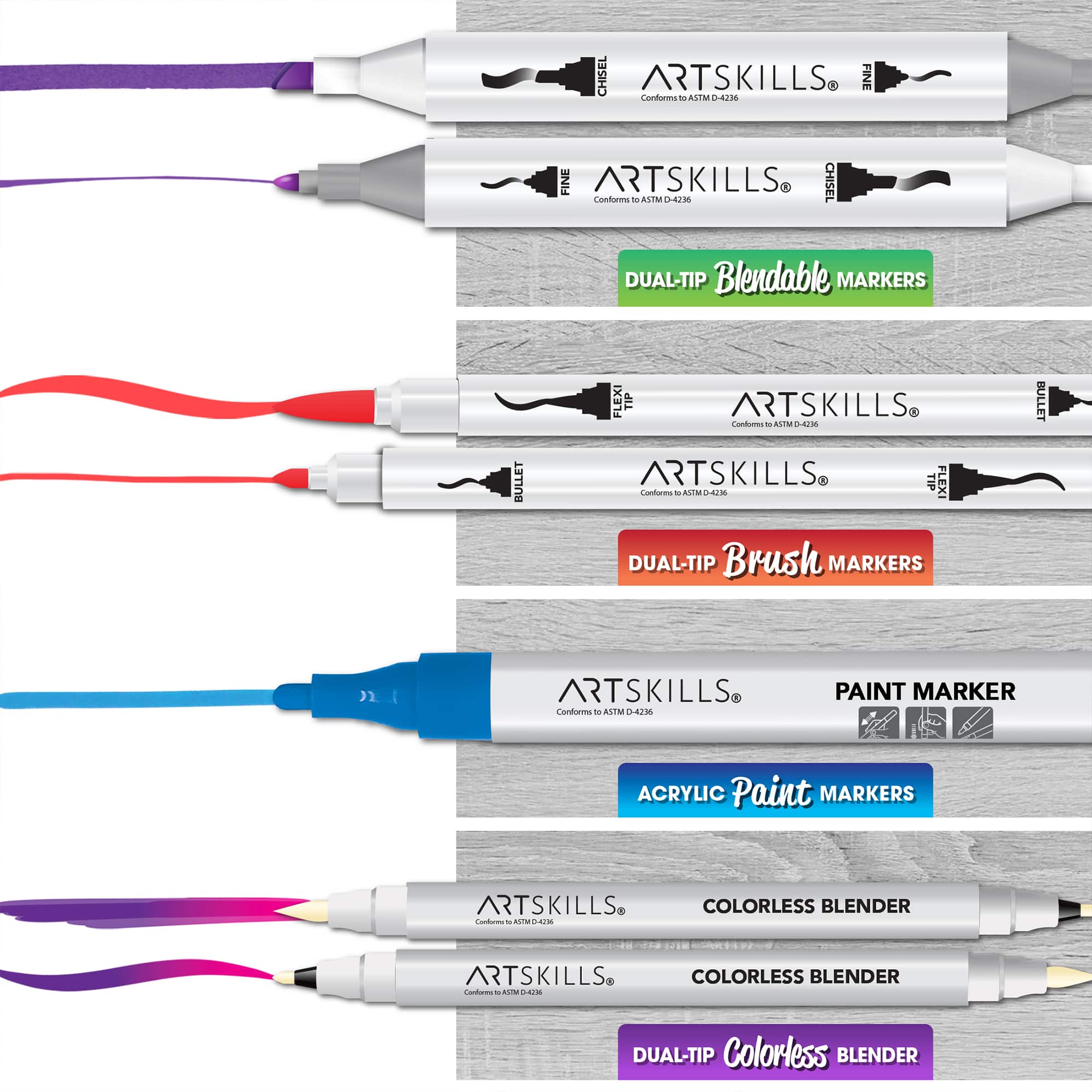 ArtSkills&#xAE; Art Marker Variety Set with Marker Display