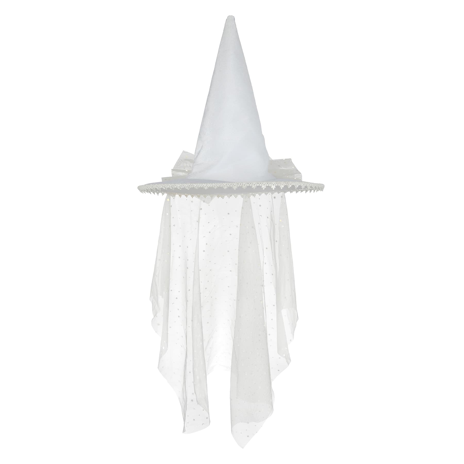 White Tulle Adult Witch Hat by Celebrate It&#x2122;