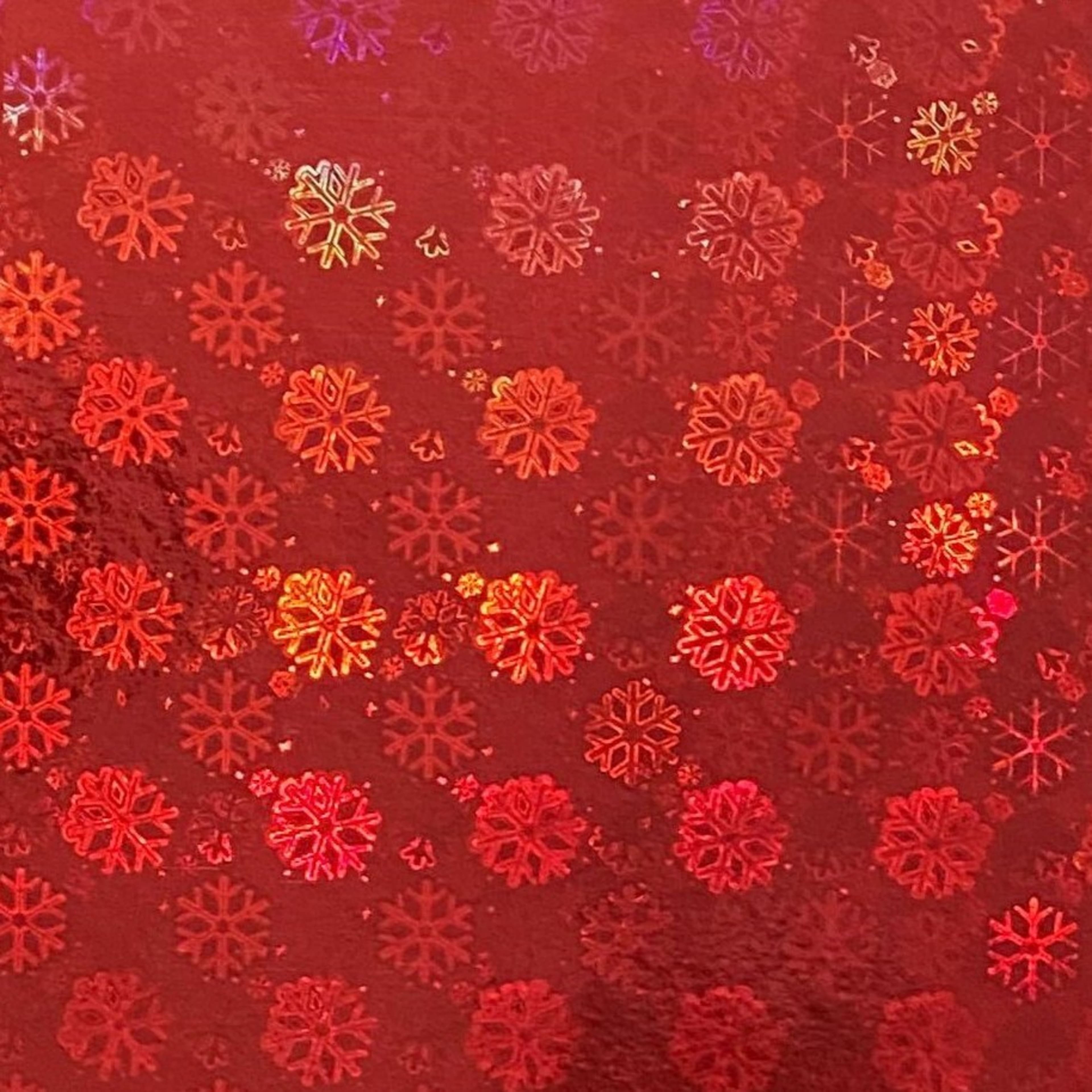 Red Foil Snowflake Gift Wrap by Celebrate It&#x2122;