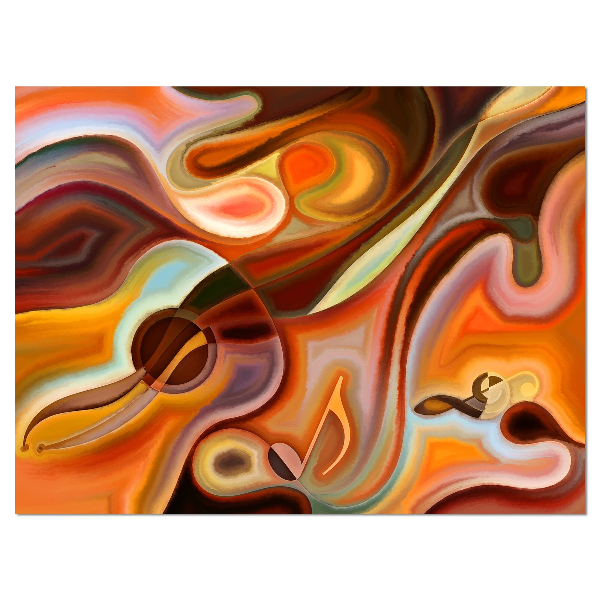 Designart - Music Dreams - Abstract Canvas Art Print