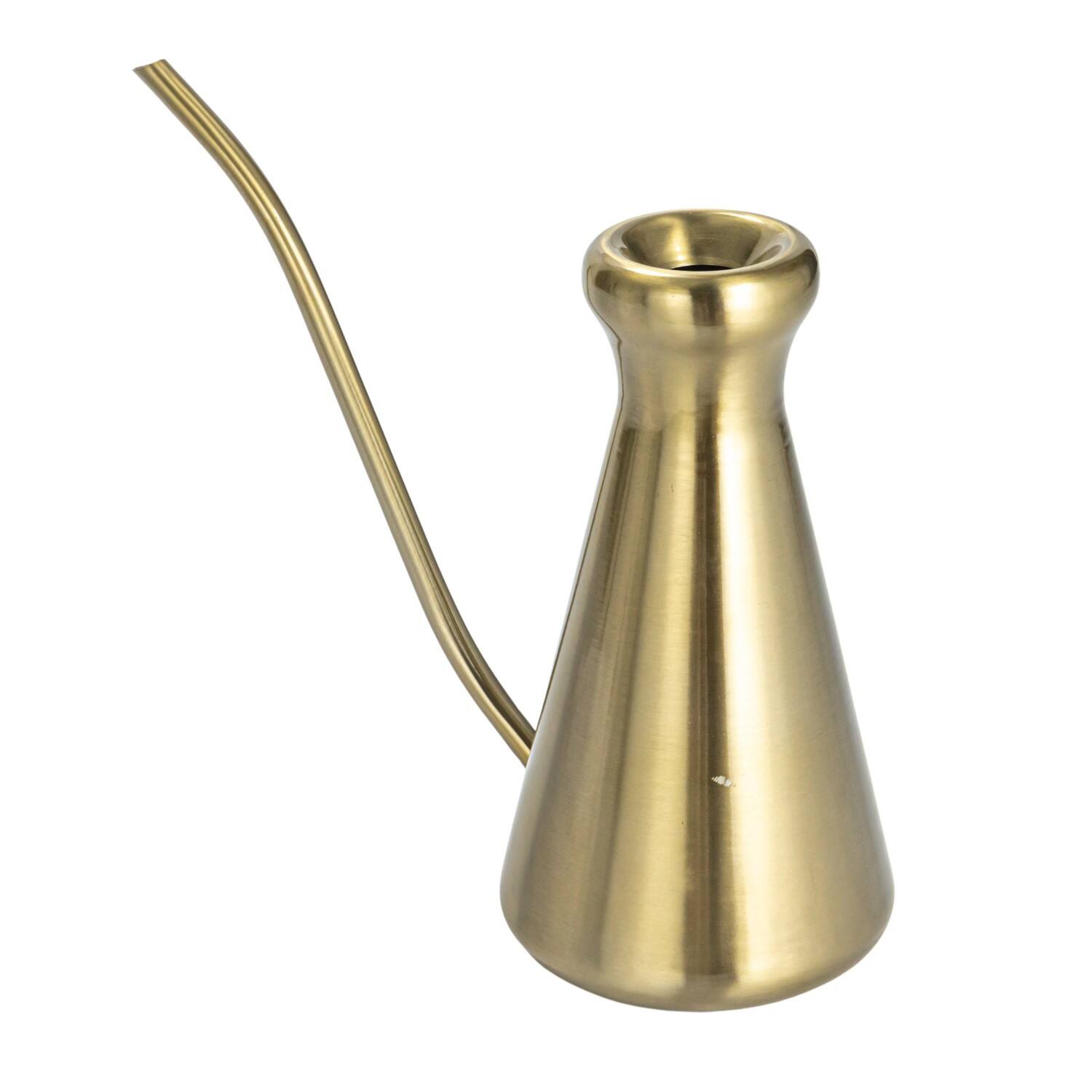 Hello Honey® 11" Brass Finish Stainless Steel Watering Can