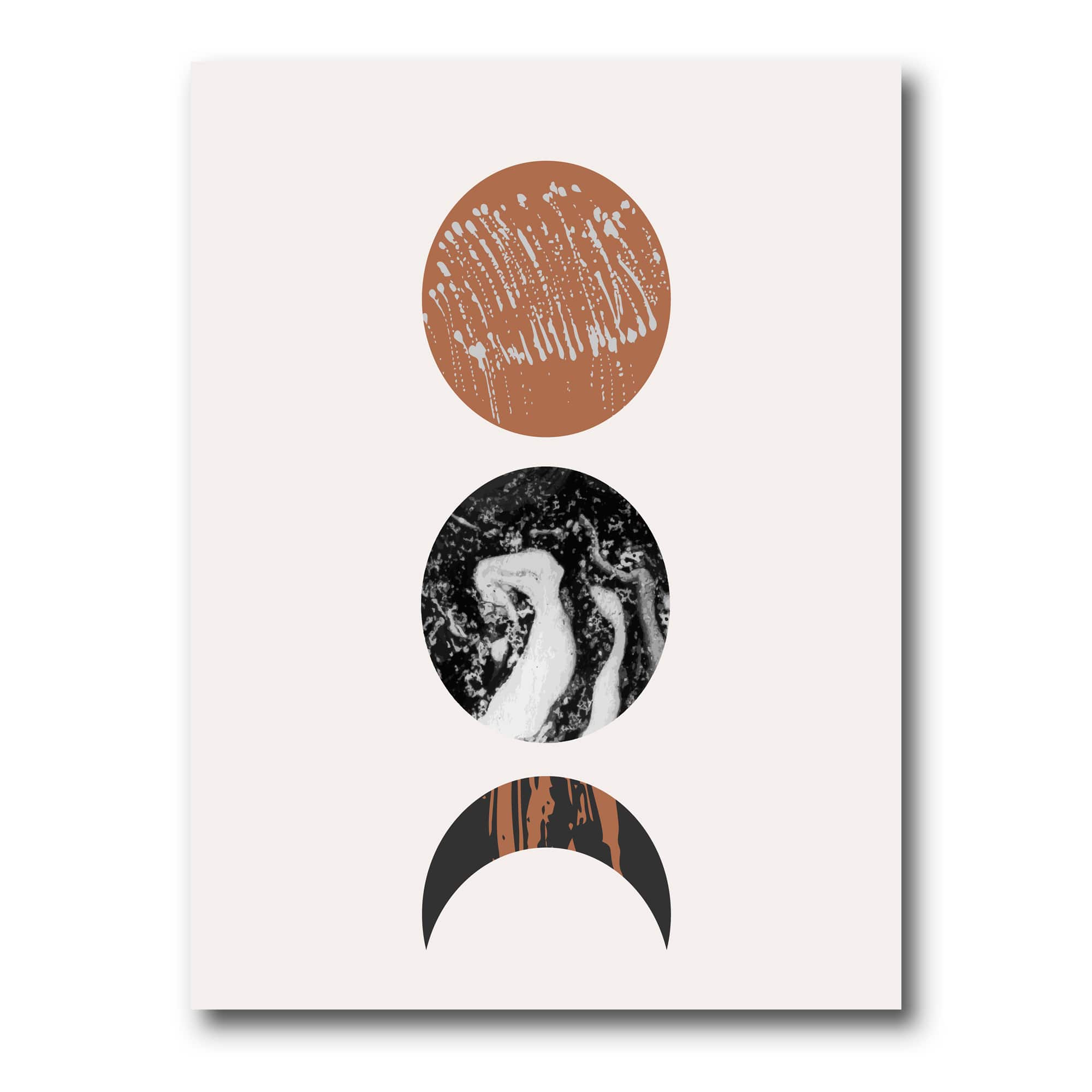 Designart - Retro Shapes Abstract Suns and Moons