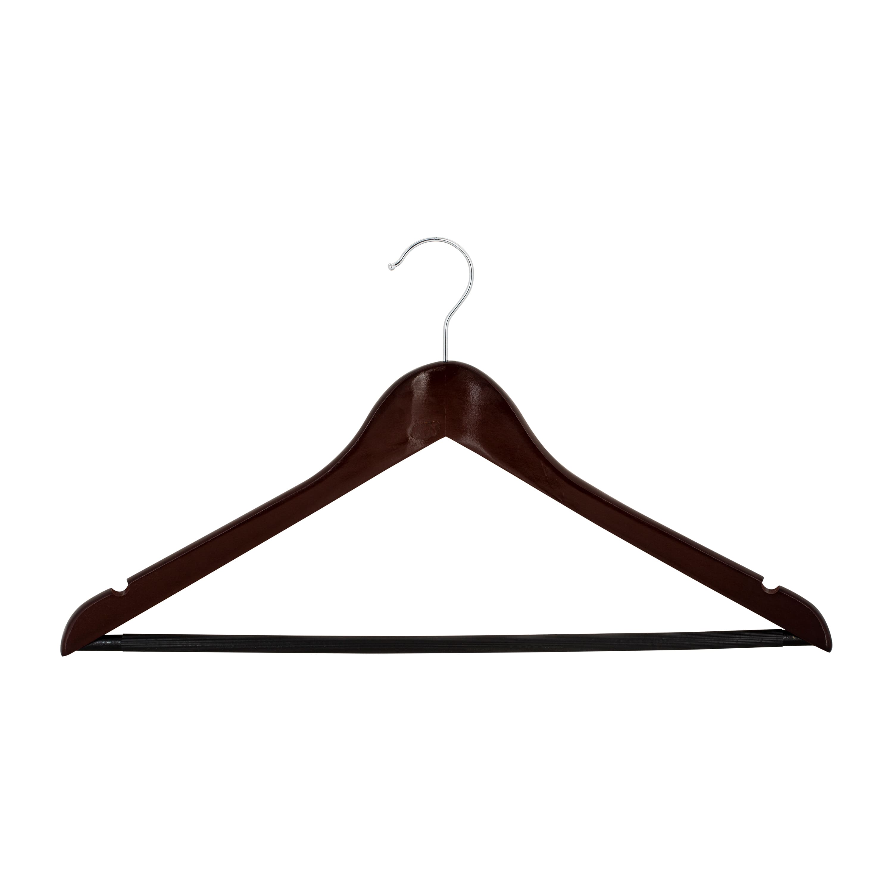 Simplify Mahogany Roller Hangers, 3ct.